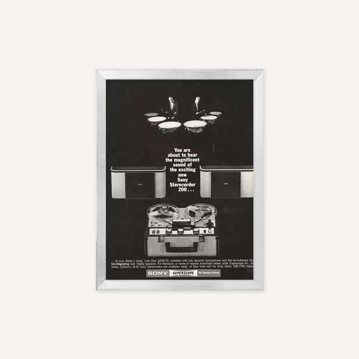 그릿시즌(GREET SEASON) SONY Sterecorder with Speakers, 1964 (액자 포함)