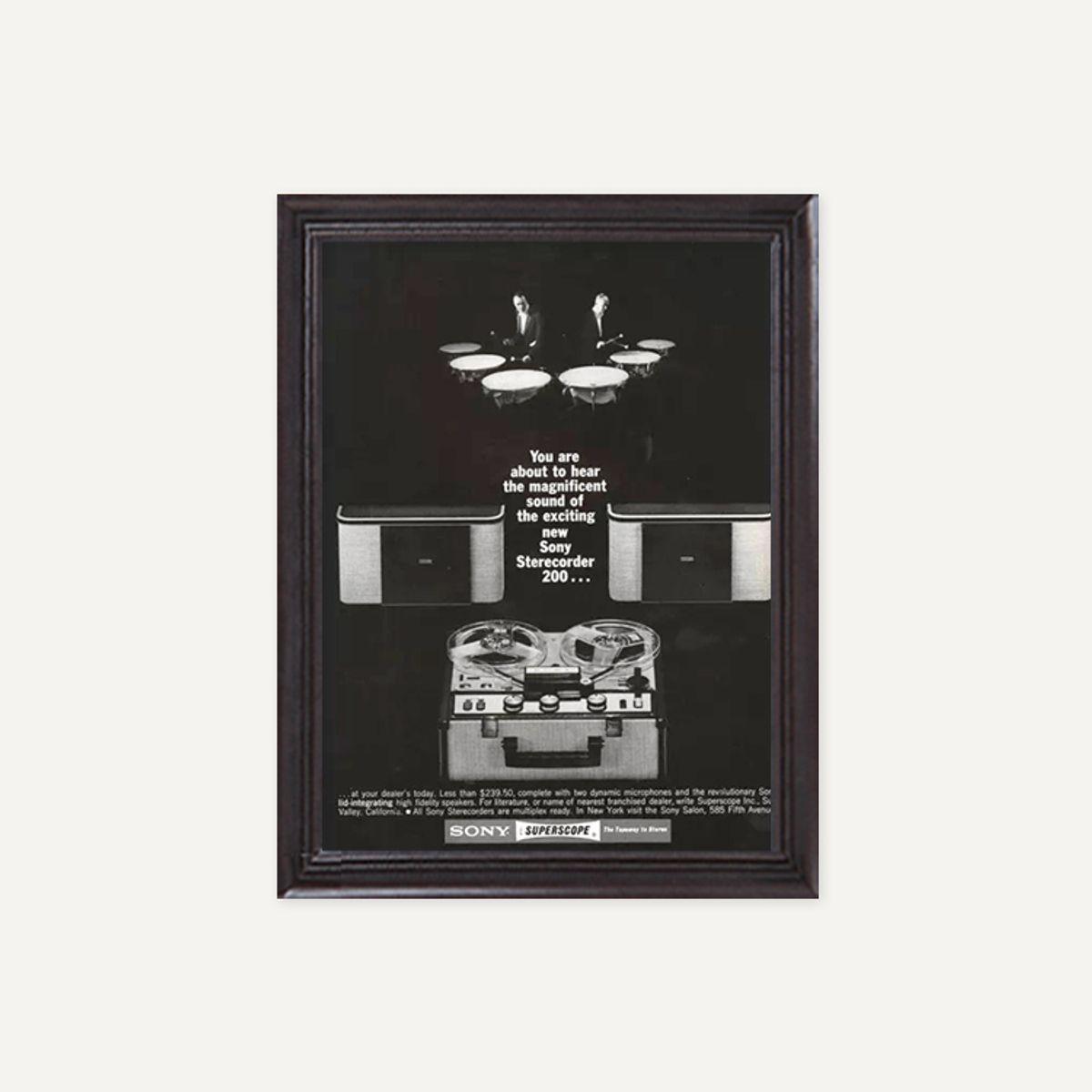 그릿시즌(GREET SEASON) SONY Sterecorder with Speakers, 1964 (액자 포함)