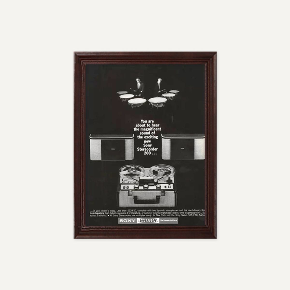 그릿시즌(GREET SEASON) SONY Sterecorder with Speakers, 1964 (액자 포함)