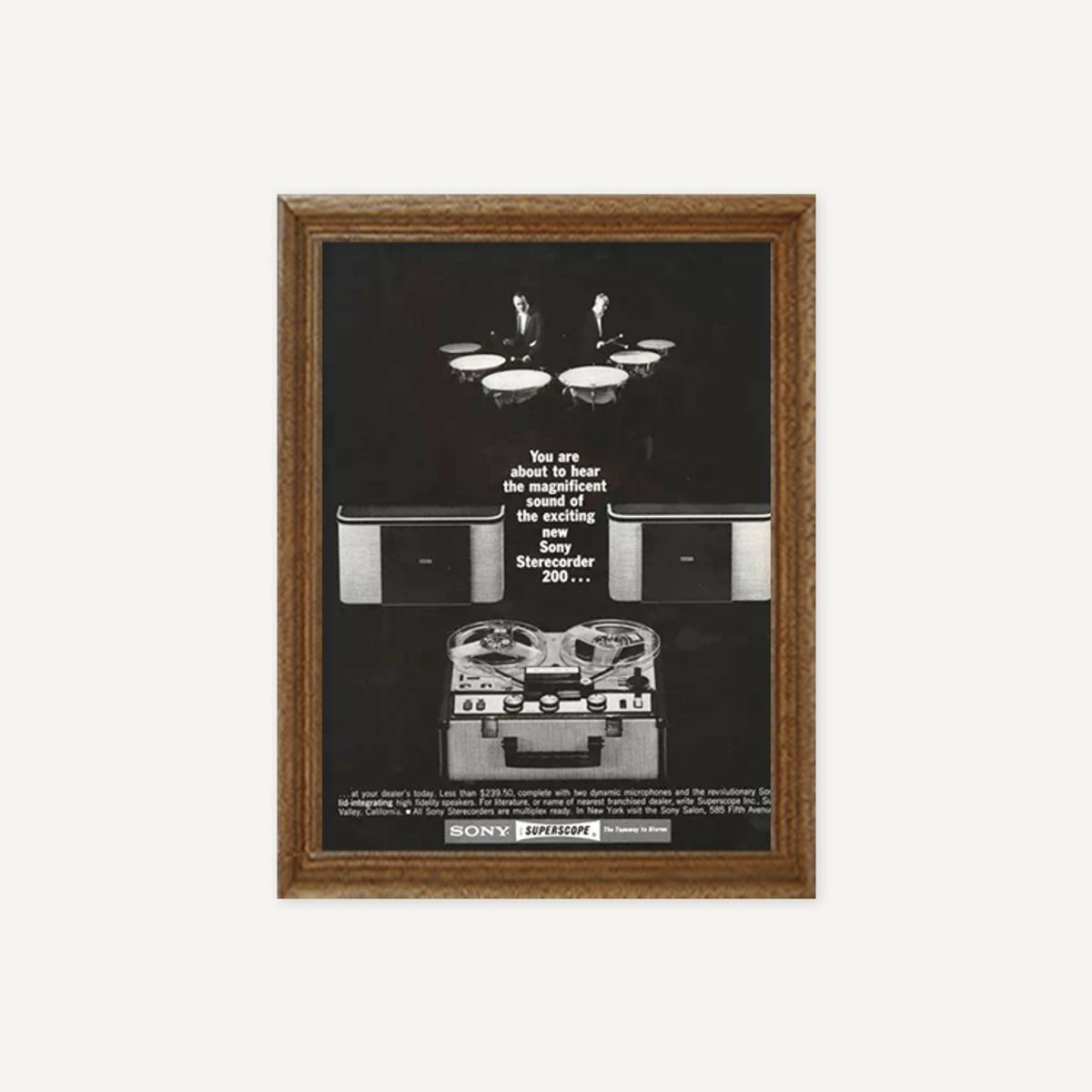 그릿시즌(GREET SEASON) SONY Sterecorder with Speakers, 1964 (액자 포함)
