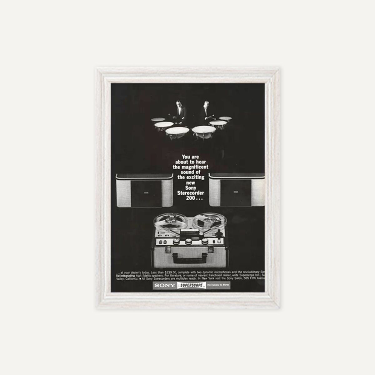 그릿시즌(GREET SEASON) SONY Sterecorder with Speakers, 1964 (액자 포함)