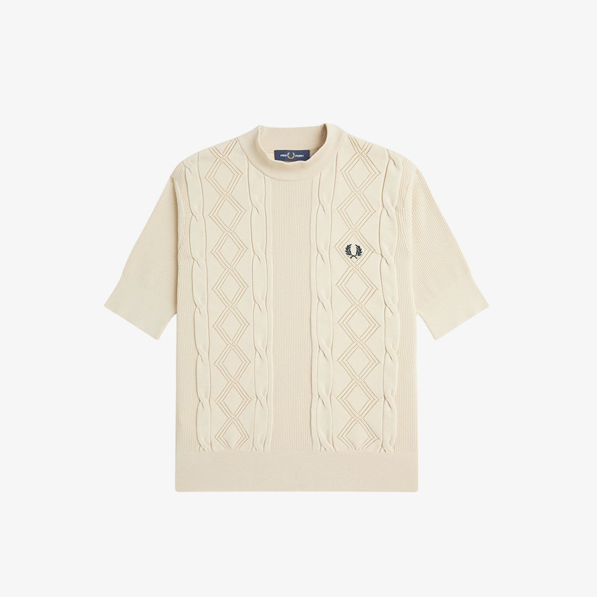 프레드페리(FRED PERRY) [Womens] 텍스쳐드 니트 탑 - 오트밀 AFPF2519118-691