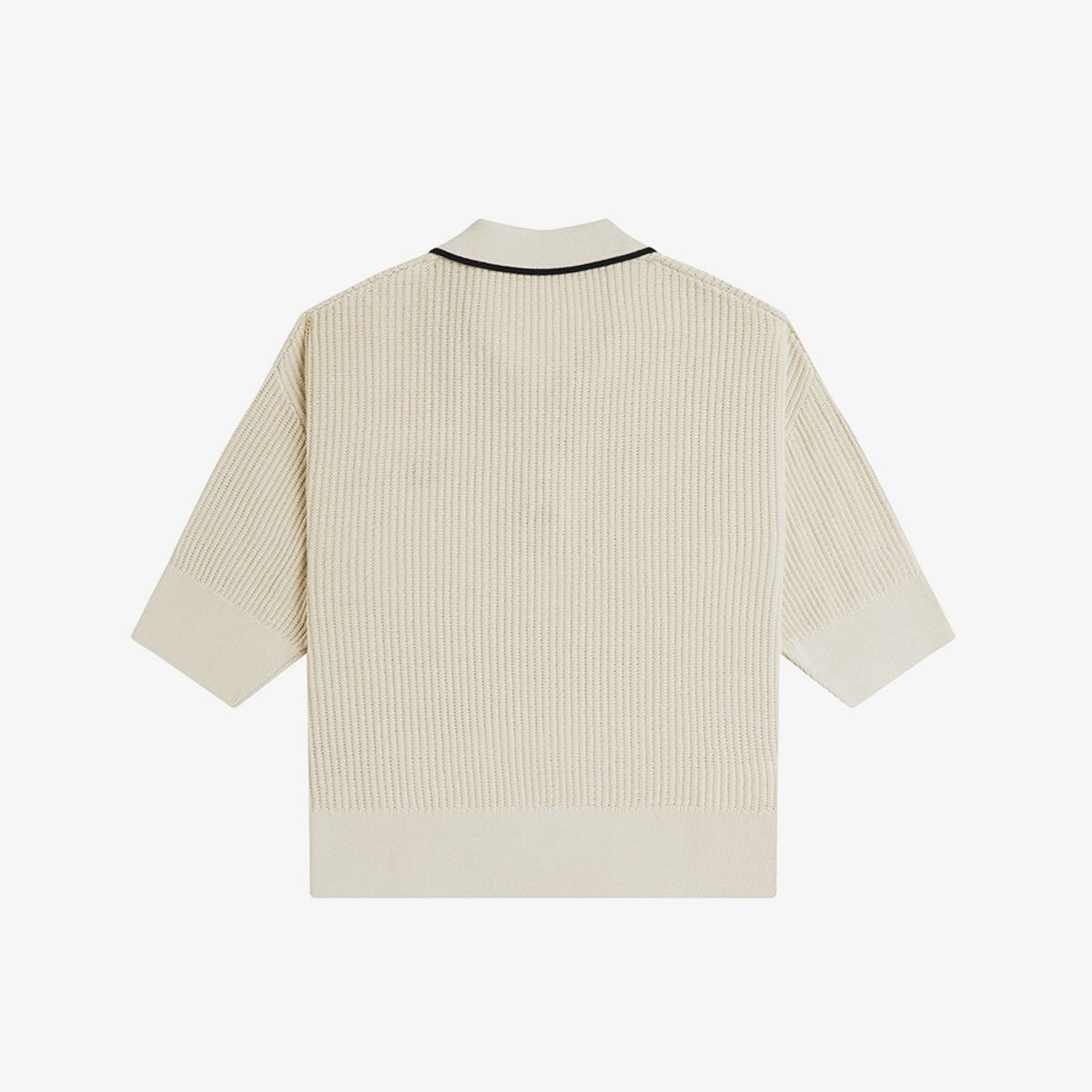 프레드페리(FRED PERRY) [Womens] 오픈 칼라 메시 니트 셔츠 - 오트밀 AFPF2519114-691