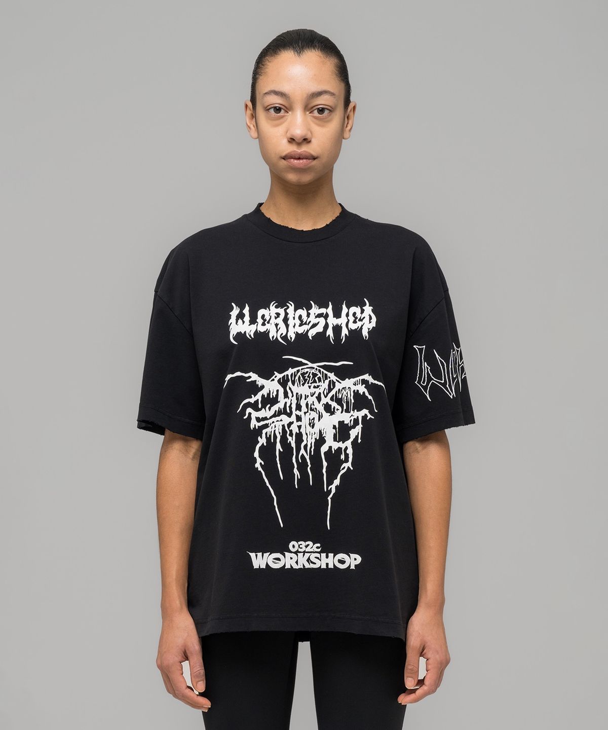 032씨(032C) (U) 아머 티셔츠 FADED BLACK ARMOUR T-SHIRT FADED BLACK