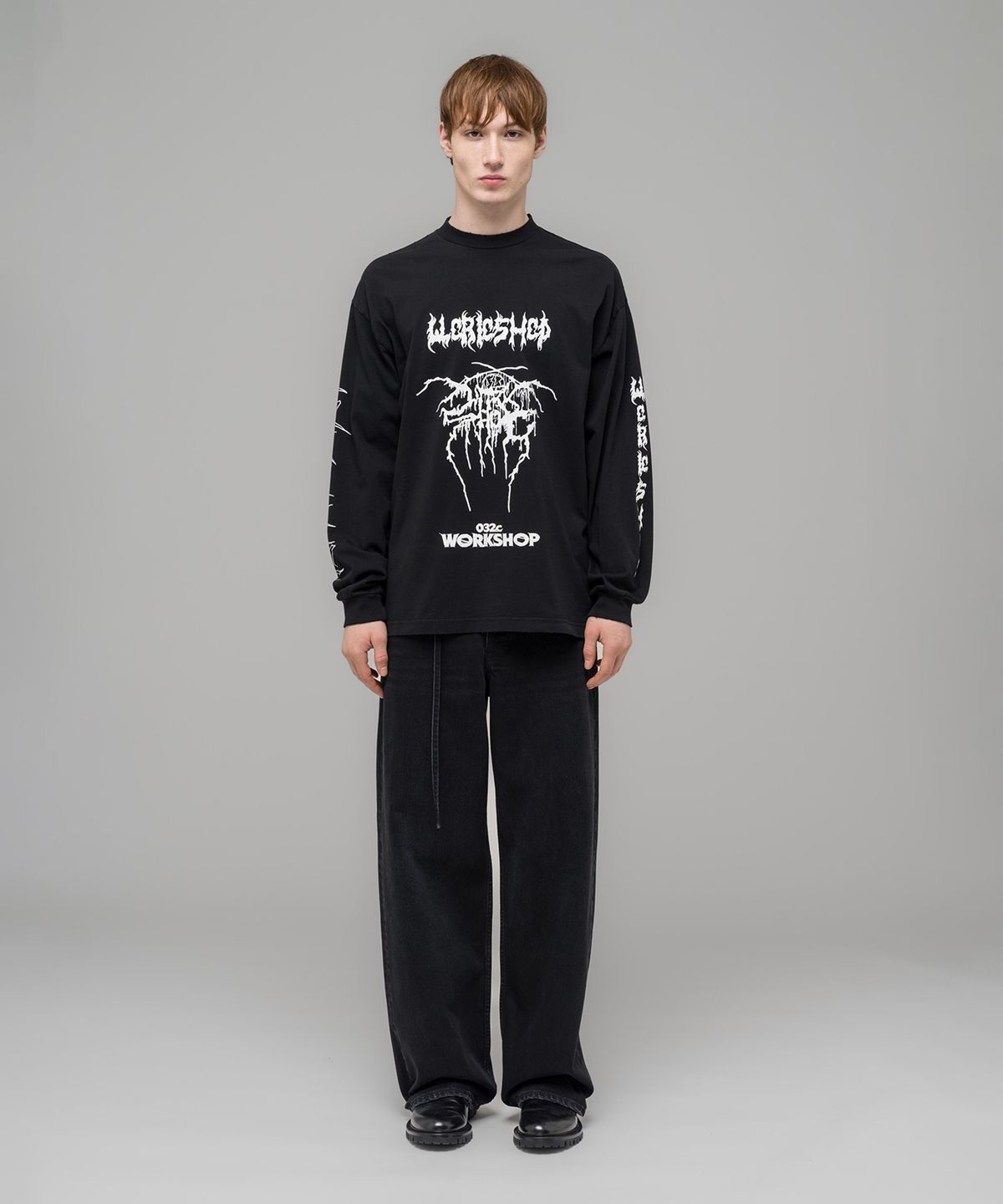 032씨(032C) (U) 아머 롱 슬리브 페이디드 블랙 ARMOUR LONGSLEEVE FADED BLACK