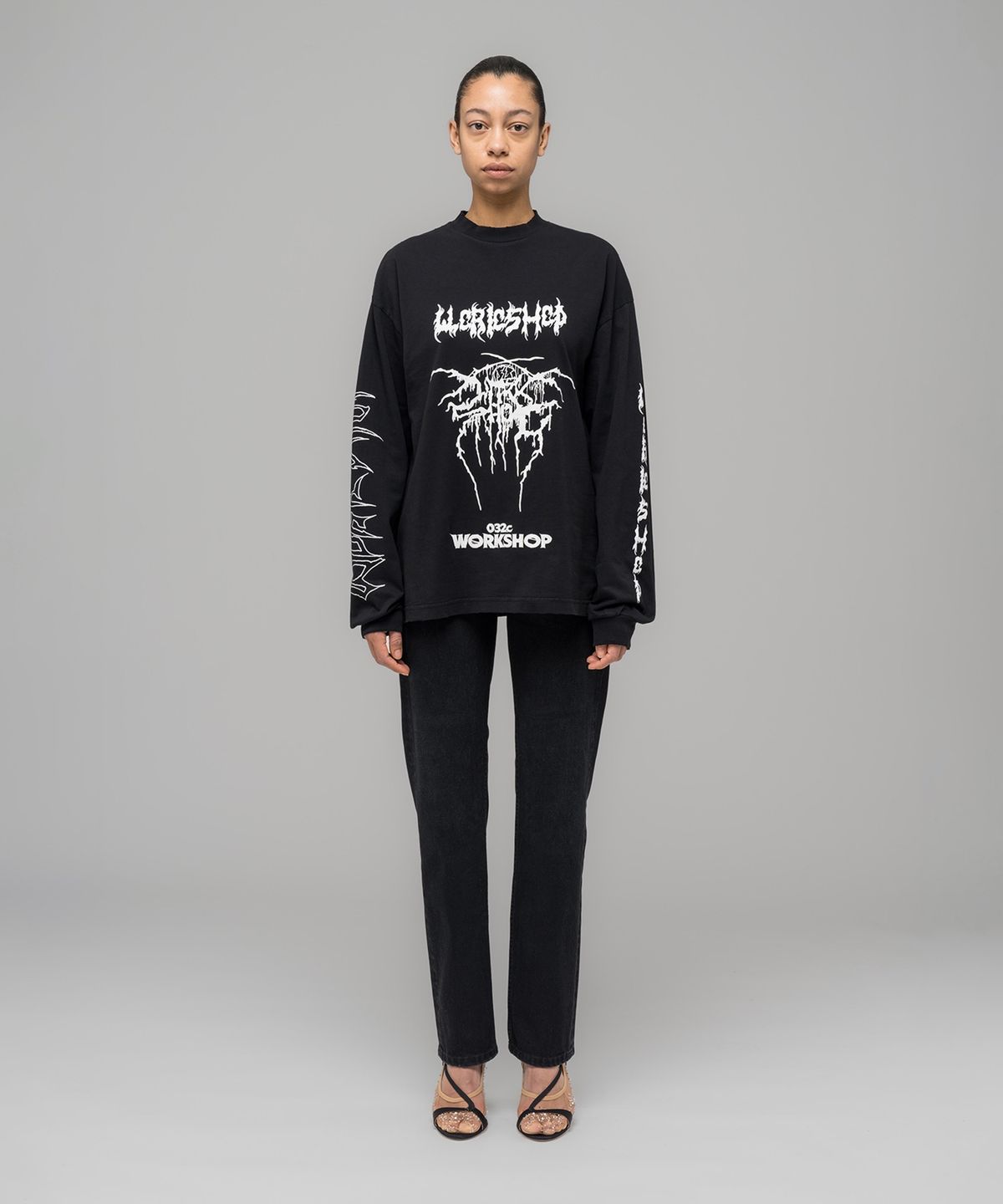 032씨(032C) (U) 아머 롱 슬리브 페이디드 블랙 ARMOUR LONGSLEEVE FADED BLACK