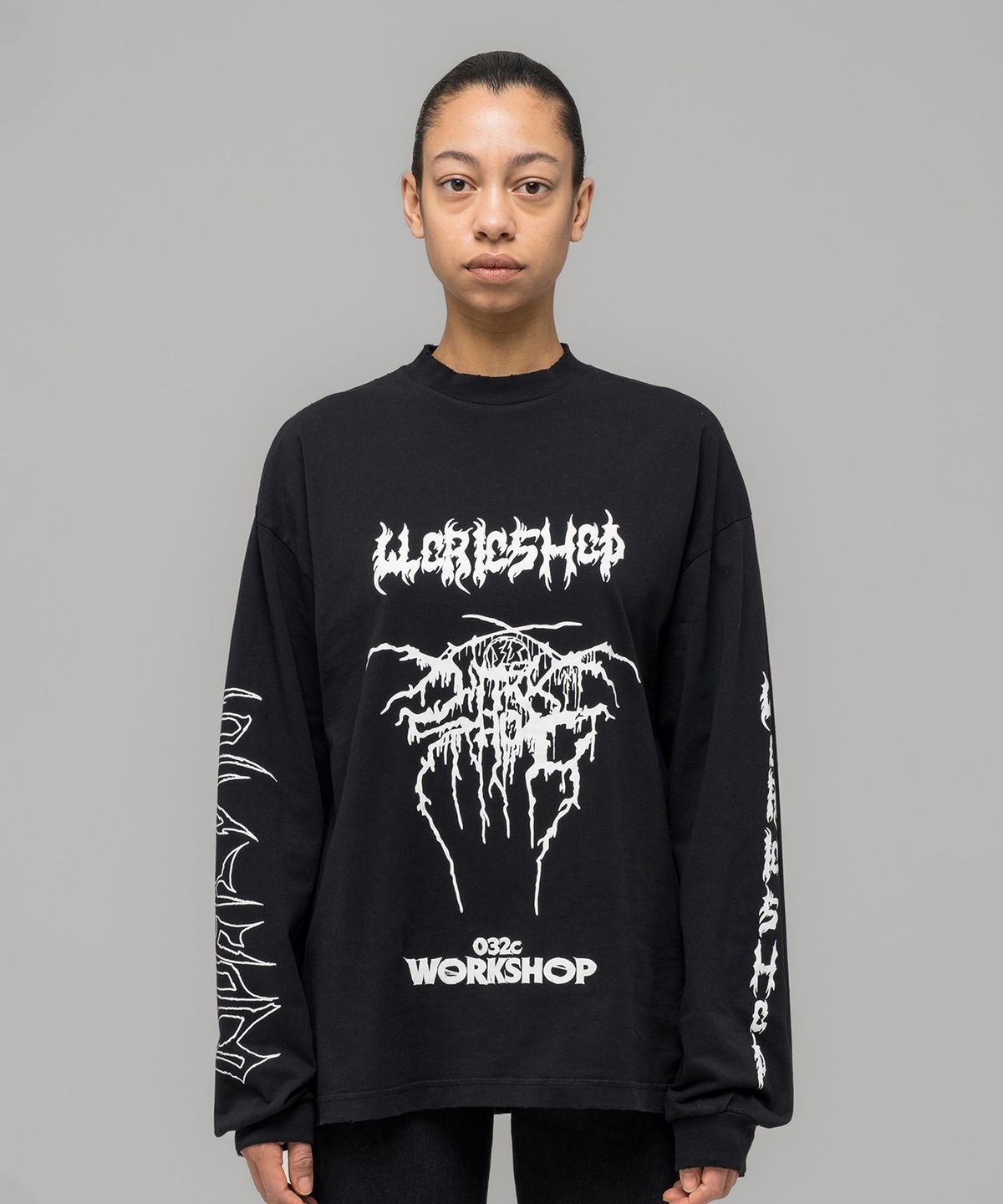032씨(032C) (U) 아머 롱 슬리브 페이디드 블랙 ARMOUR LONGSLEEVE FADED BLACK