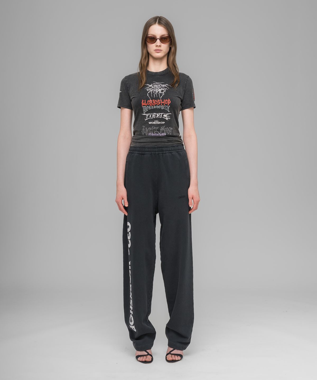 032씨(032C) (U) 아웃로우 오버사이즈 스웨트 팬츠 페이디드 블랙 OUTLAW OVERSIZED SWEATPANTS FADED BLACK