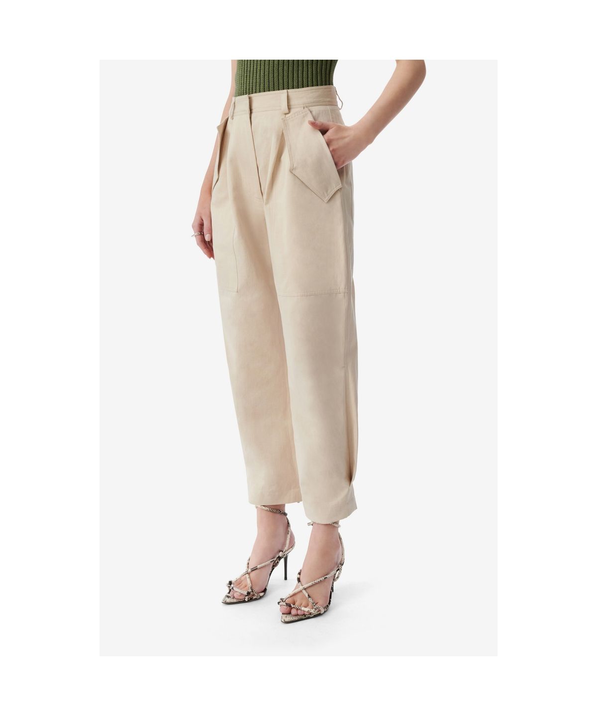 이로 우먼(IROWOMEN) NATSA 캐롯 팬츠 - Beige Light