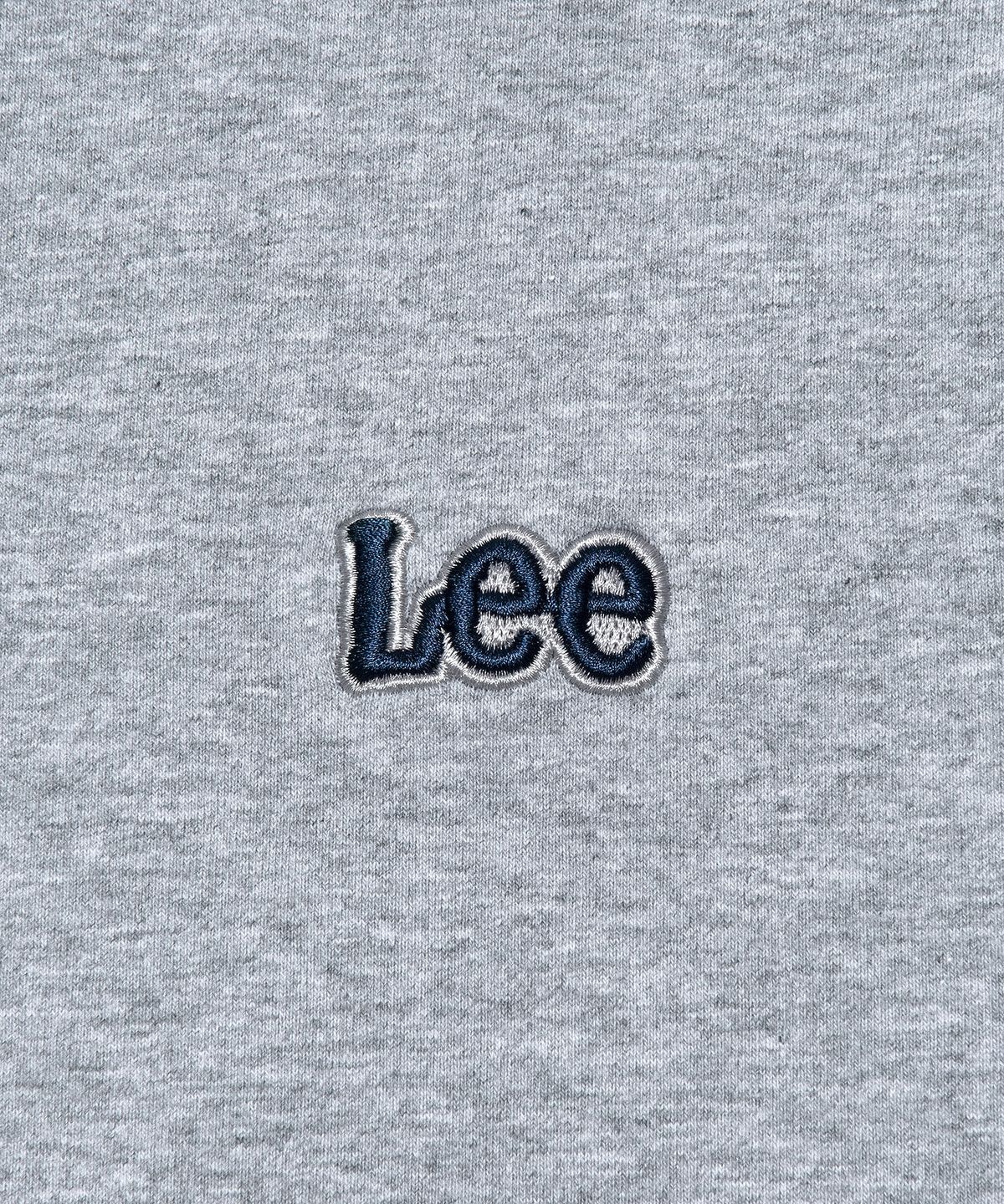 리(LEE) 스몰 트위치 로고 하프 집업 카라 티셔츠 그레이