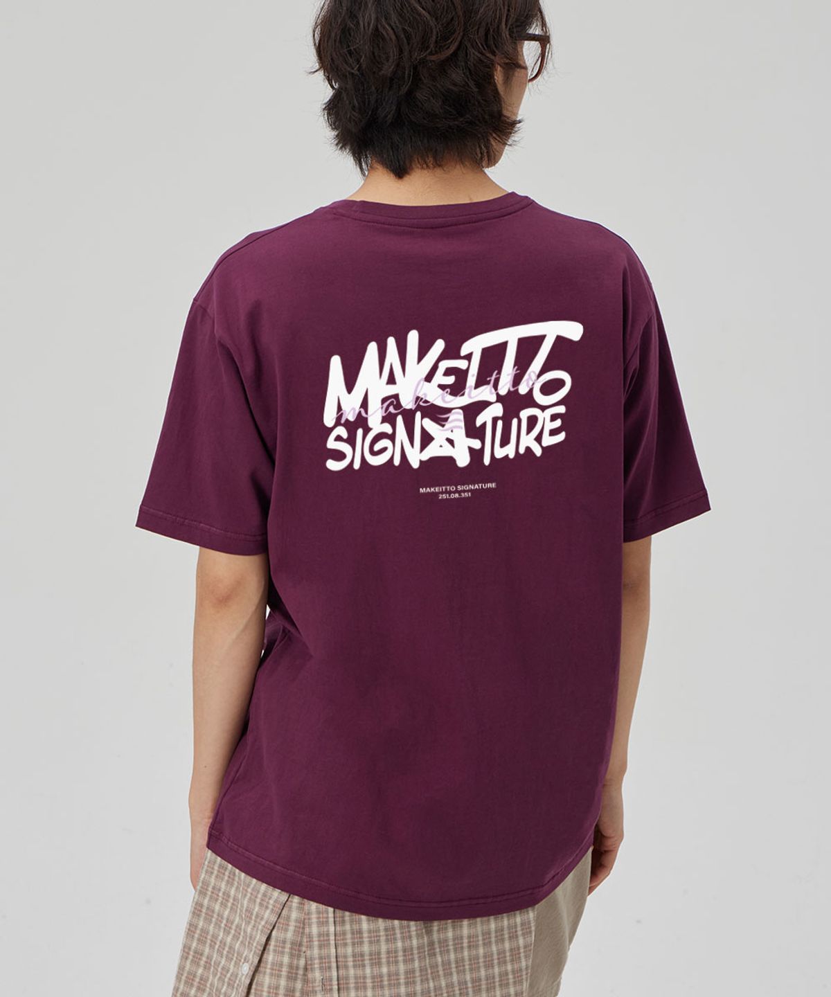 메이킷투(MAKEITTO) [GRAFFITI3 LOGO]CREW NECK TEE_WINE