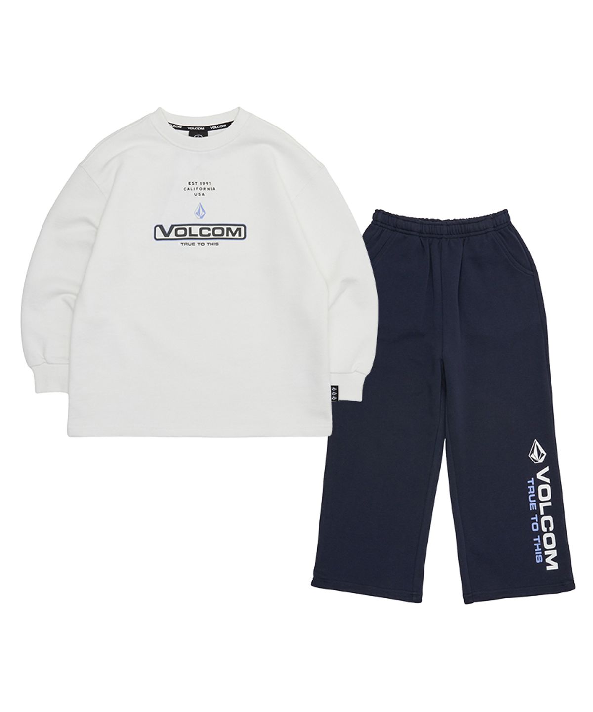 볼컴 키즈(VOLCOM KIDS) 오버핏 맨투맨 스트링 상하복세트 D5S011
