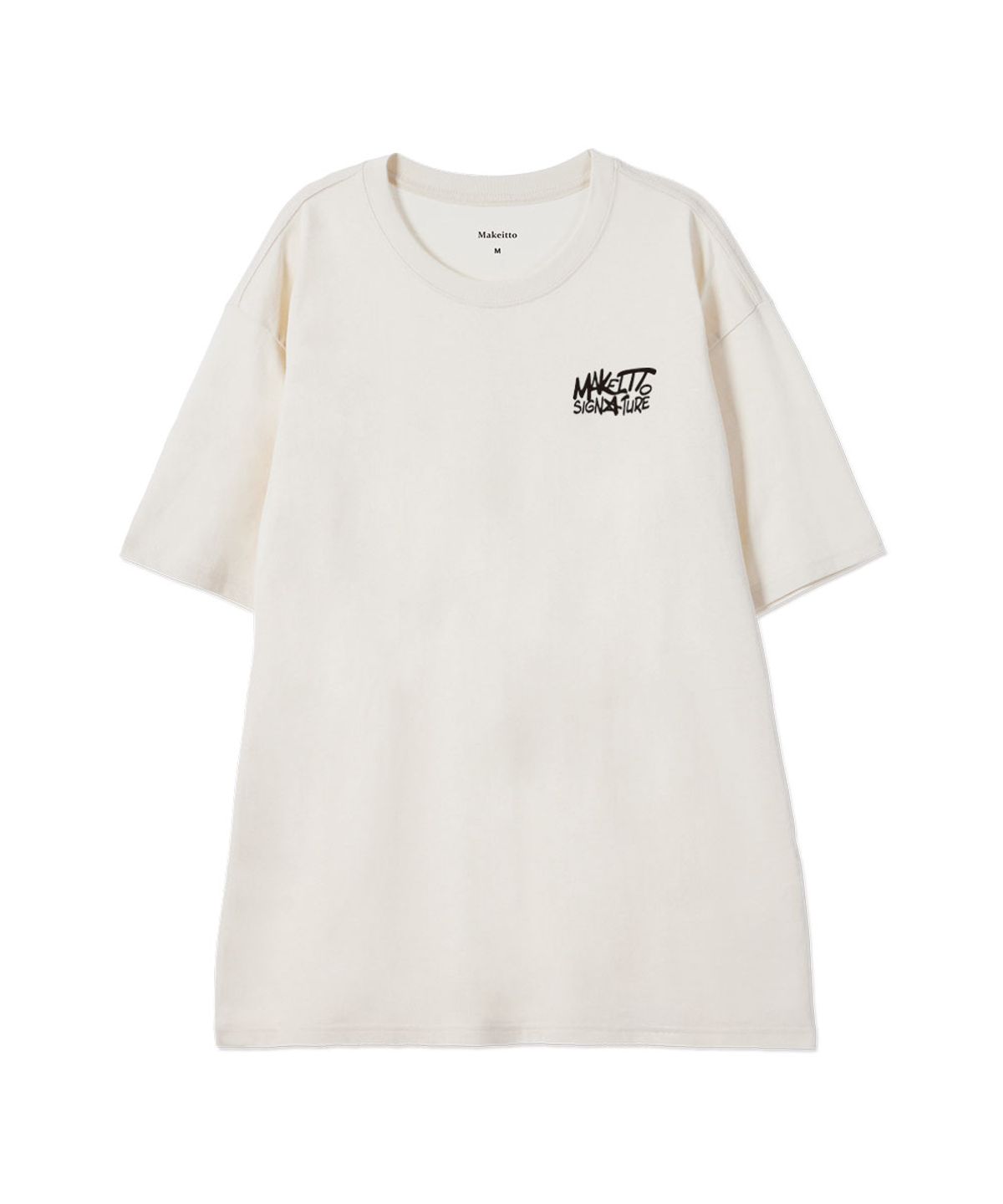 메이킷투(MAKEITTO) [GRAFFITI3 LOGO]CREW NECK TEE_CREAM