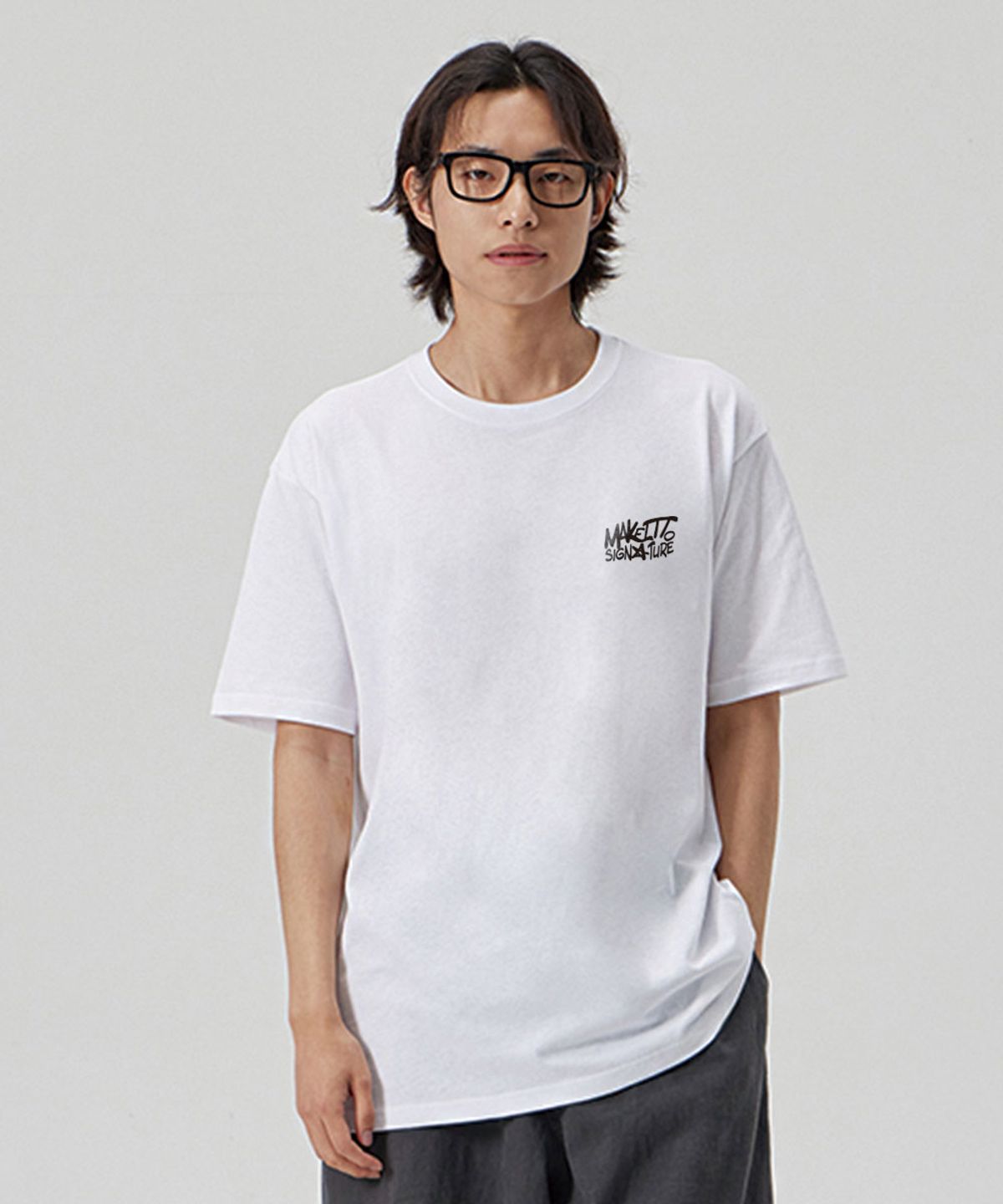 메이킷투(MAKEITTO) [GRAFFITI3 LOGO]CREW NECK TEE_WHITE