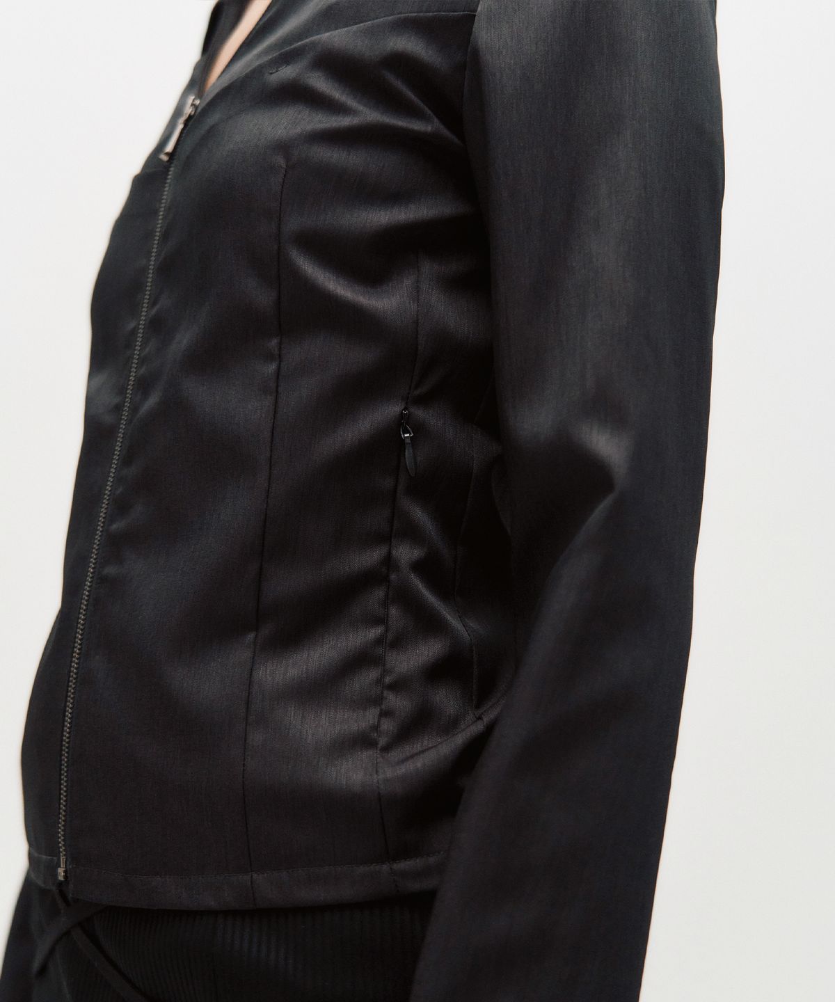 킴지수(KIMZISU) V-Neck Sleek Zip-Up _ DARK GREY