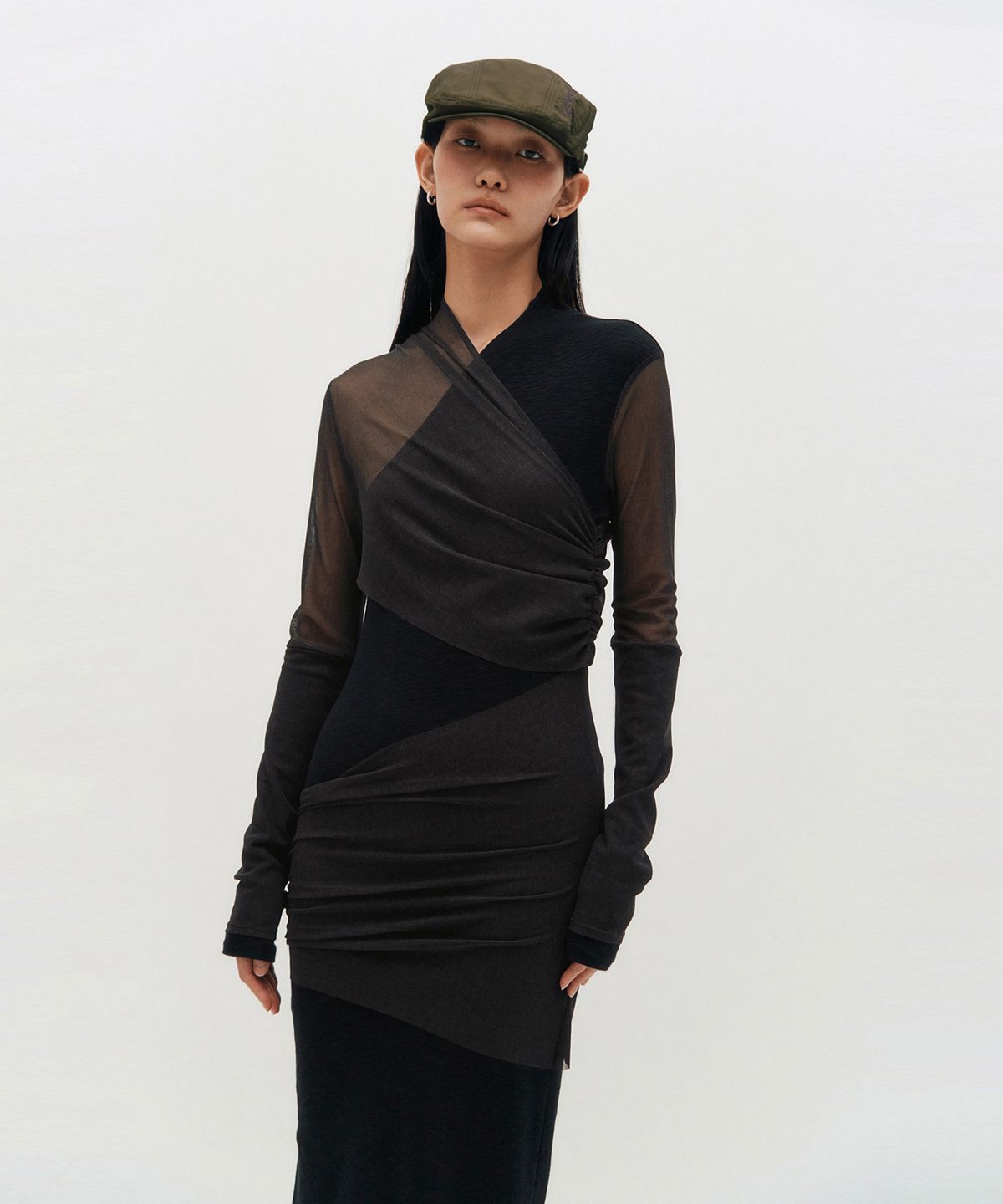 킴지수(KIMZISU) Layered Long Sleeve Dress _ BLACK