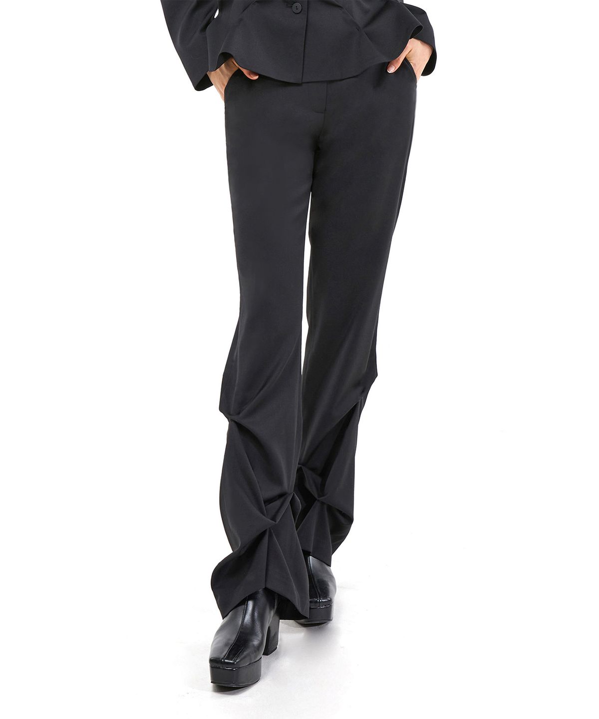 킴지수(KIMZISU) DOZI - Slim Trousers _ BLACK