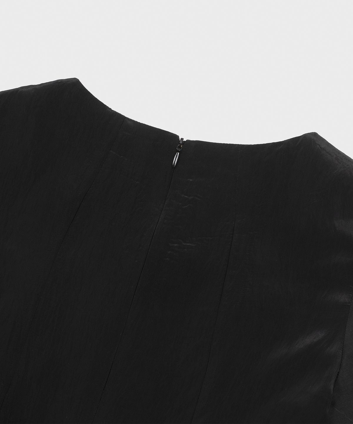 킴지수(KIMZISU) Glossy Frill Top _ BLACK