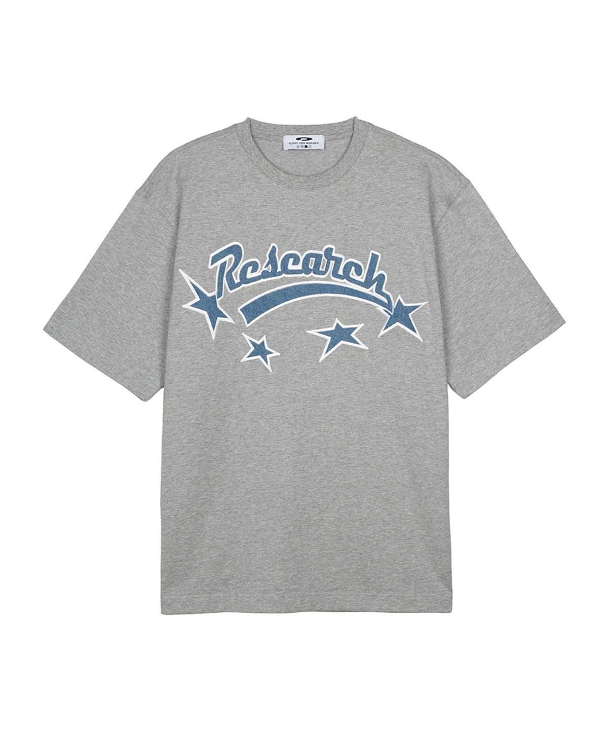 에프디알(FDR) Star Logo Applique Short Sleeve M.Gray