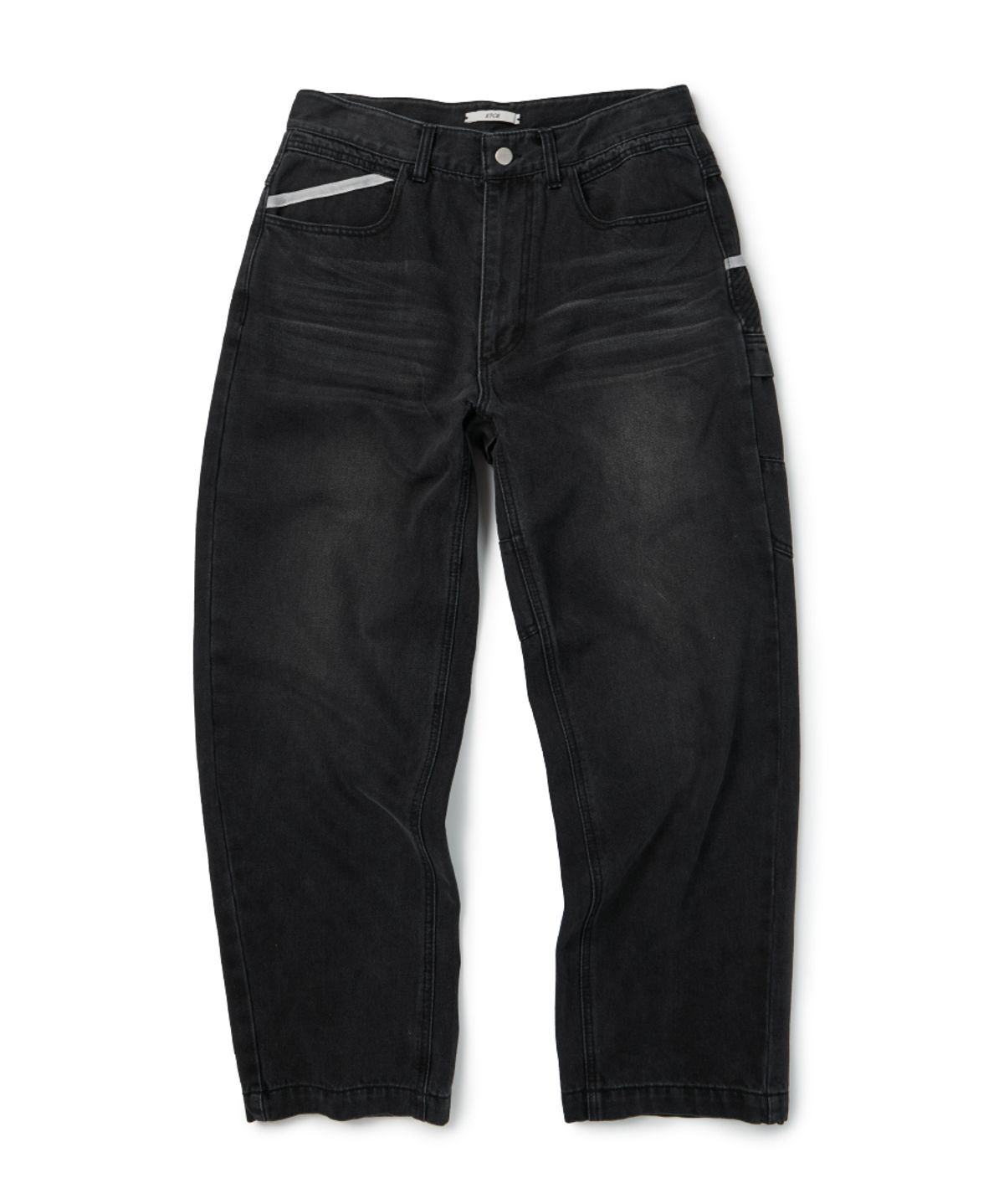 이티씨이(ETCE) (GEAR) WASHED DENIM PANTS (BLACK)