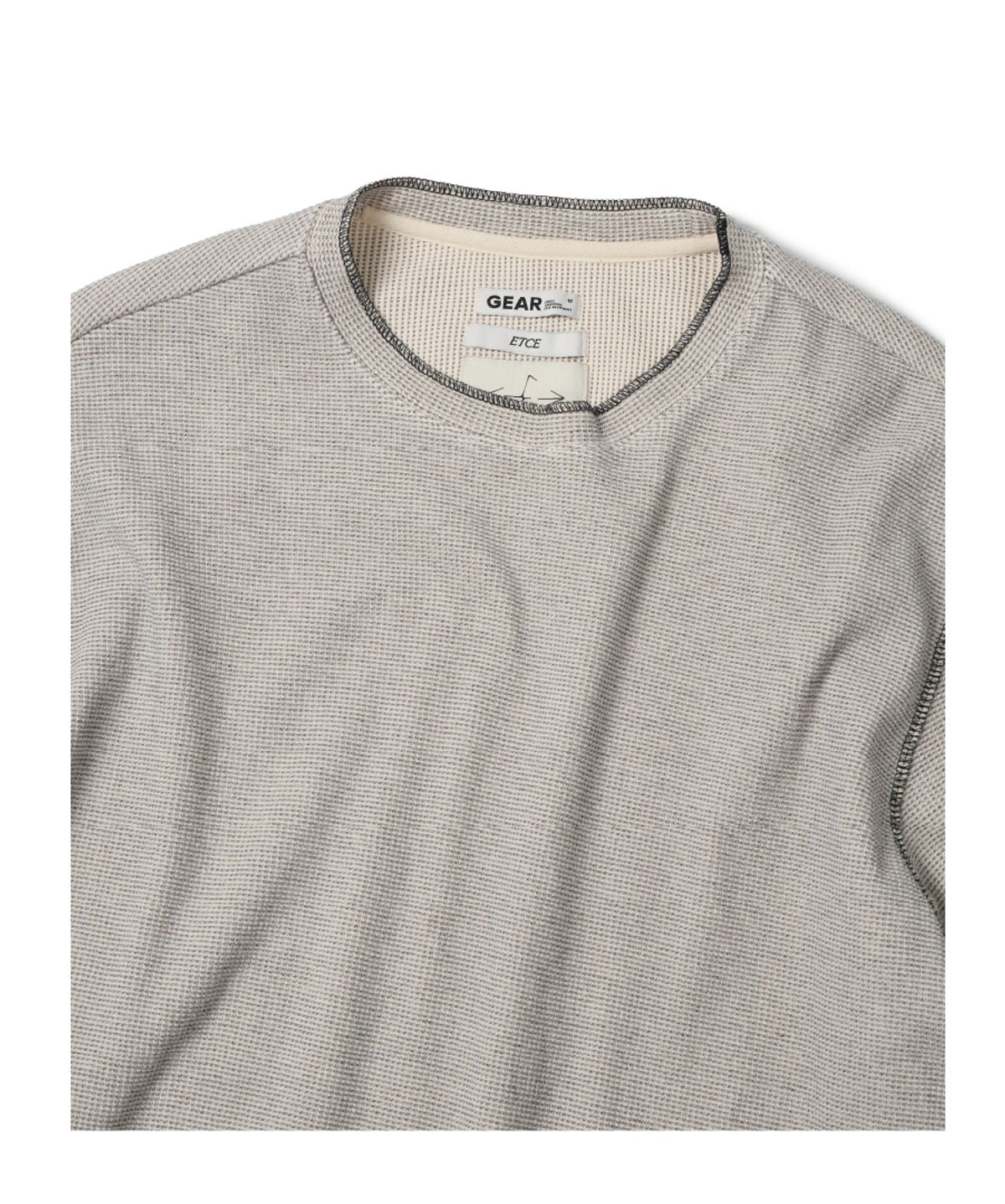 이티씨이(ETCE) (GEAR) POCKET WAFFLE KNIT (WHITE/BLACK)