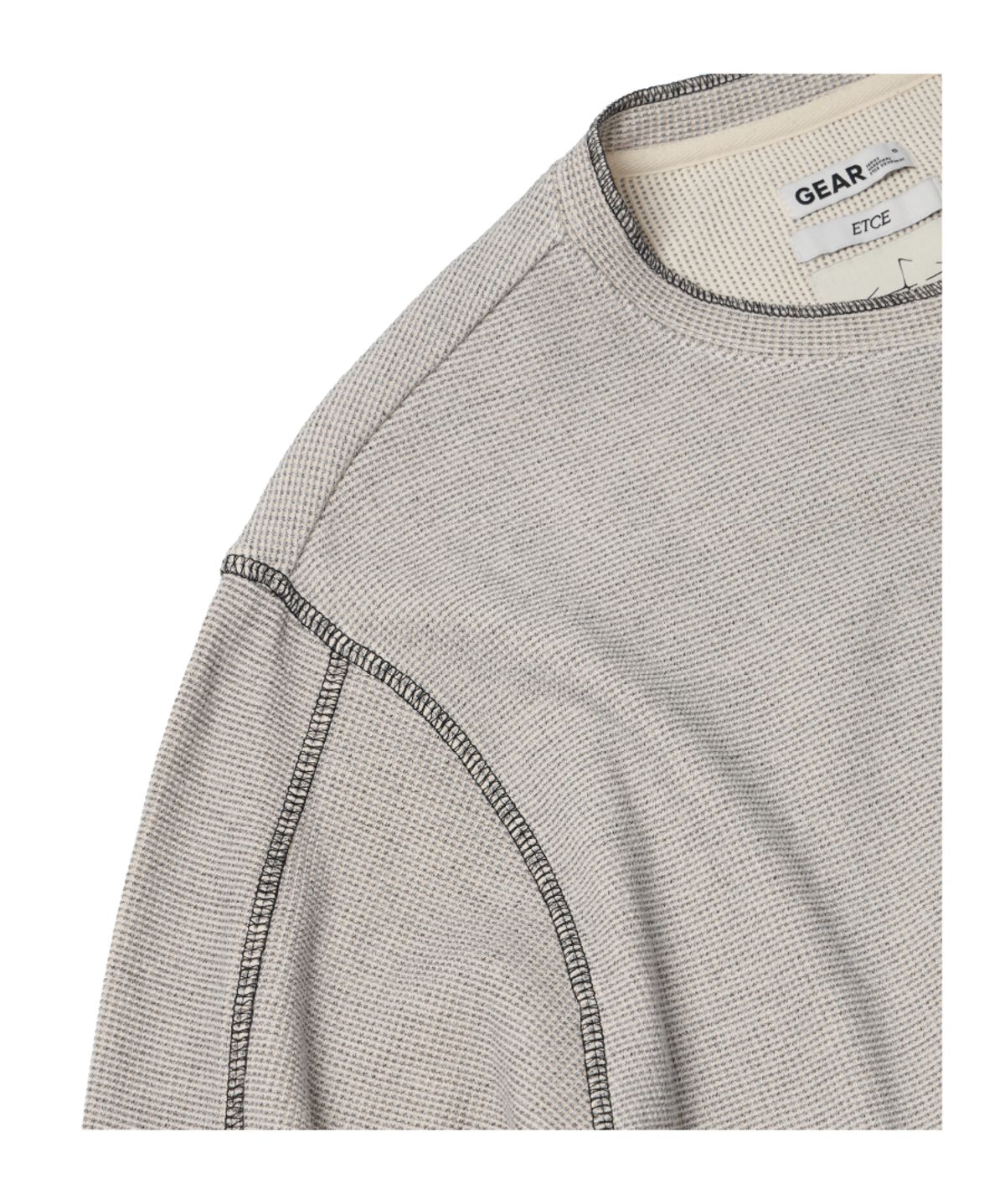 이티씨이(ETCE) (GEAR) POCKET WAFFLE KNIT (WHITE/BLACK)