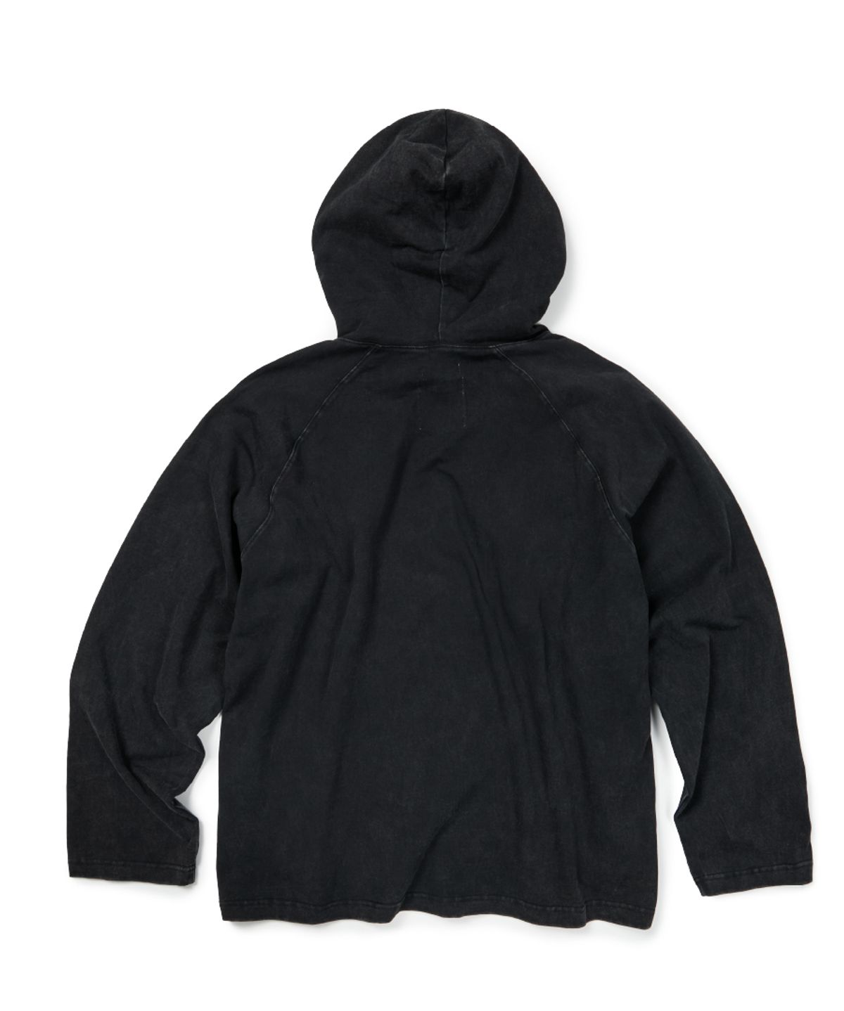 이티씨이(ETCE) (GEAR) LABEL WASHED HOODIE (BLACK)