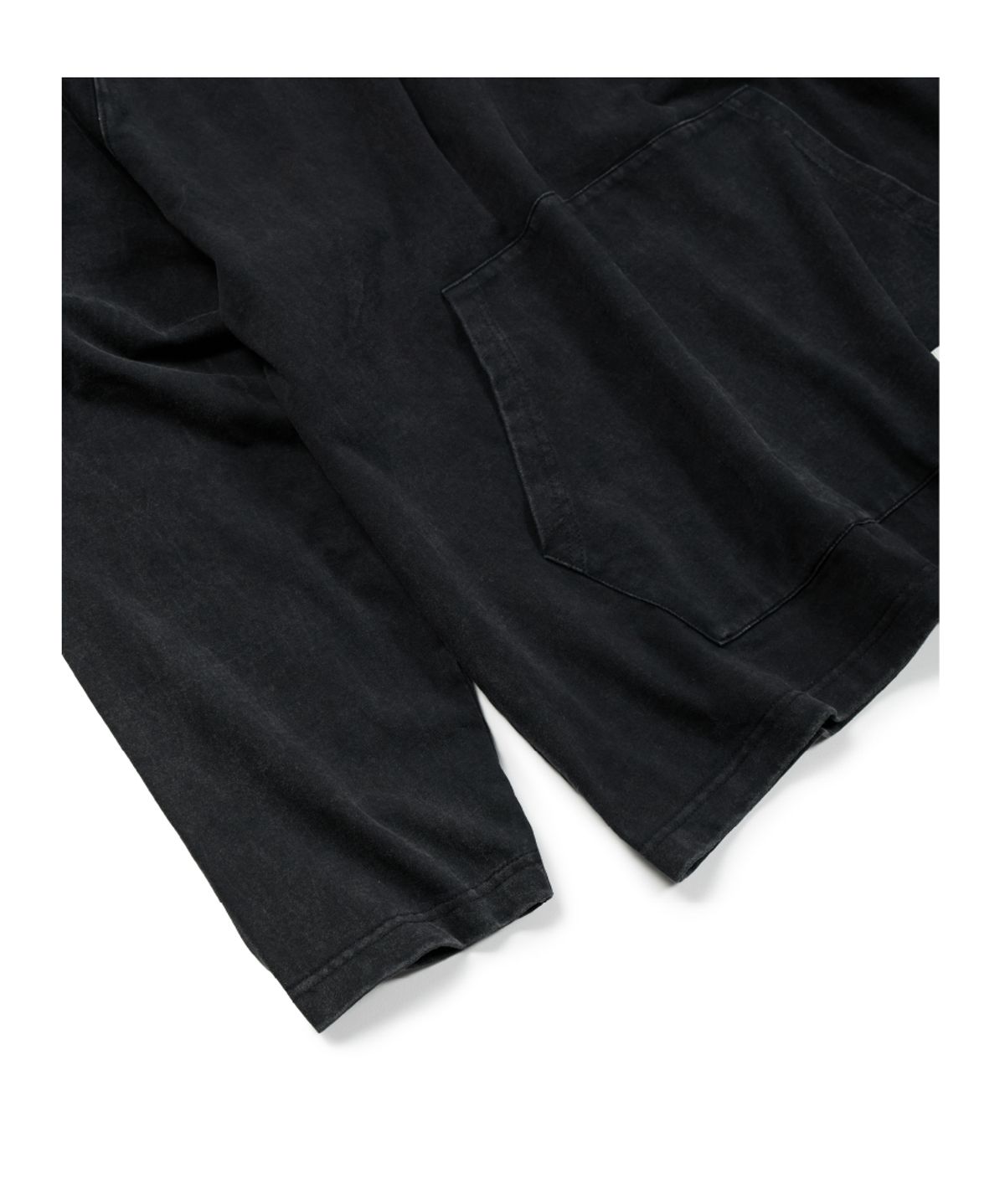 이티씨이(ETCE) (GEAR) LABEL WASHED HOODIE (BLACK)