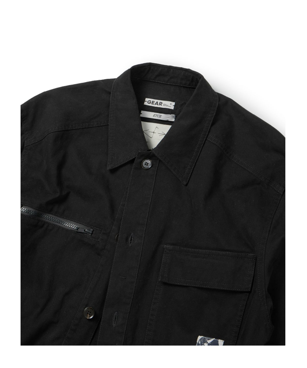 이티씨이(ETCE) (GEAR) POCKET COTTON JACKET (BLACK)