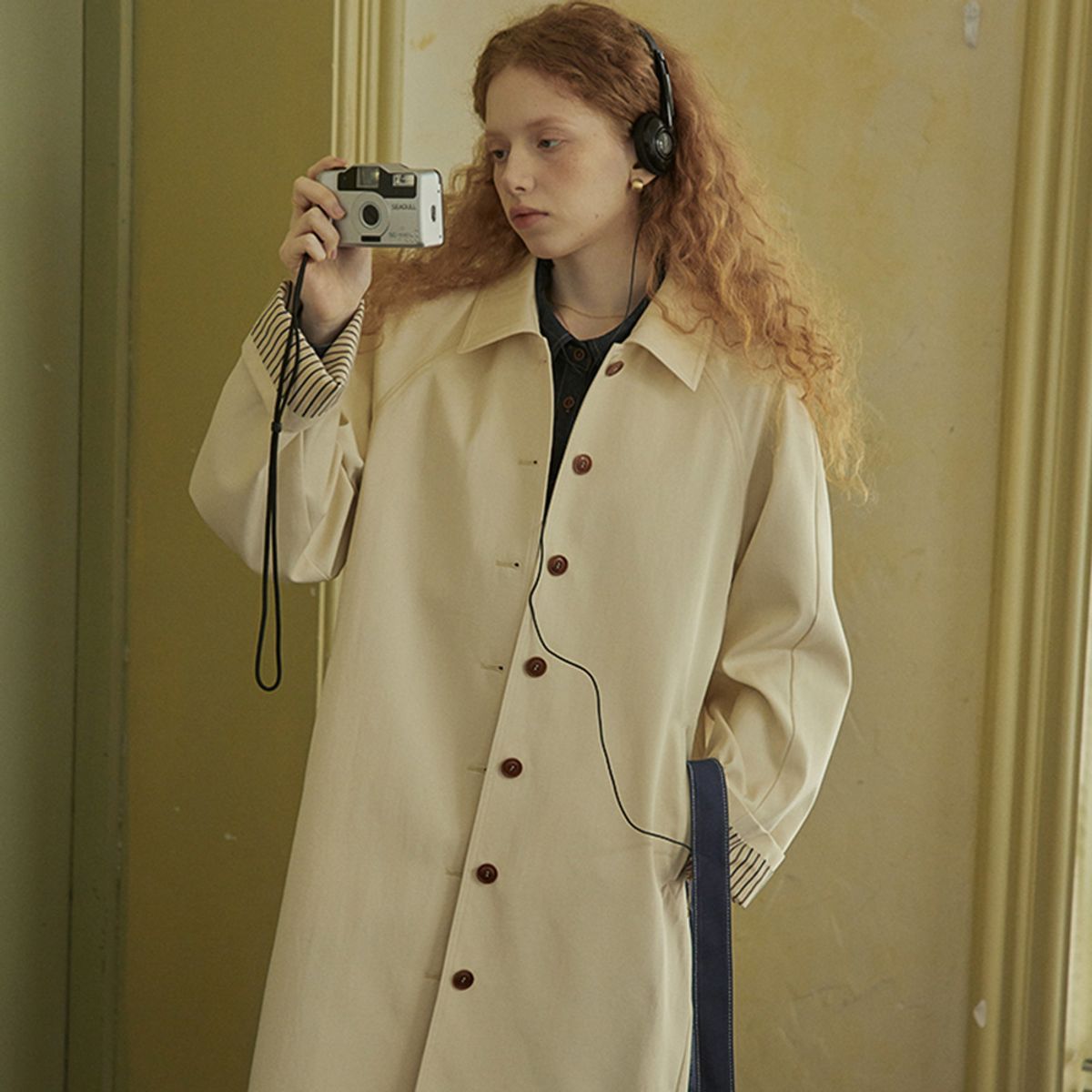 프라우드 마리(PROUD MARY) PM_Classic striped cuffs trench coat