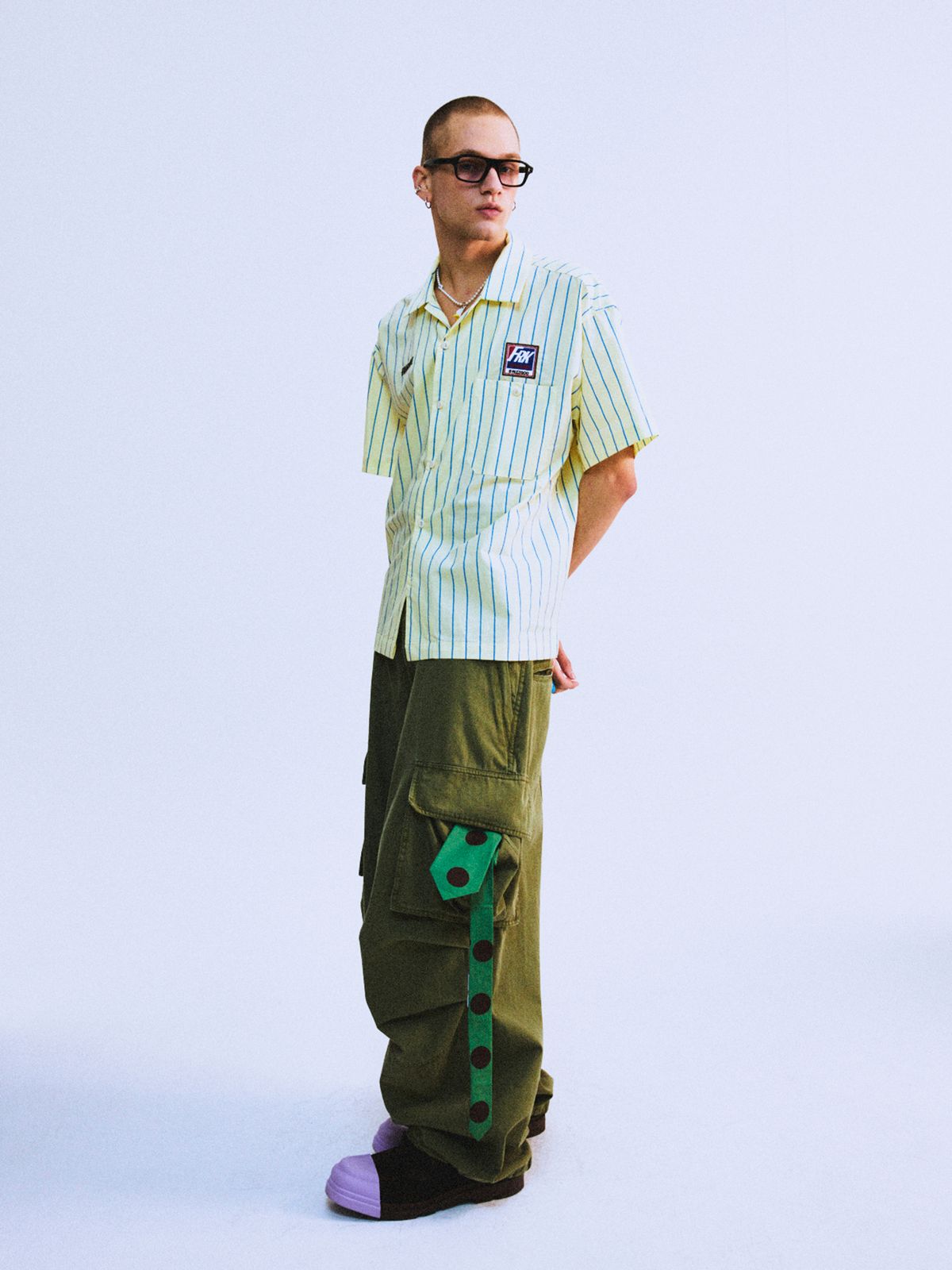하이타이드 프랭키(HIGHTIDEFRANKIE) SABOTAGE STRIPE SHIRT YELLOW