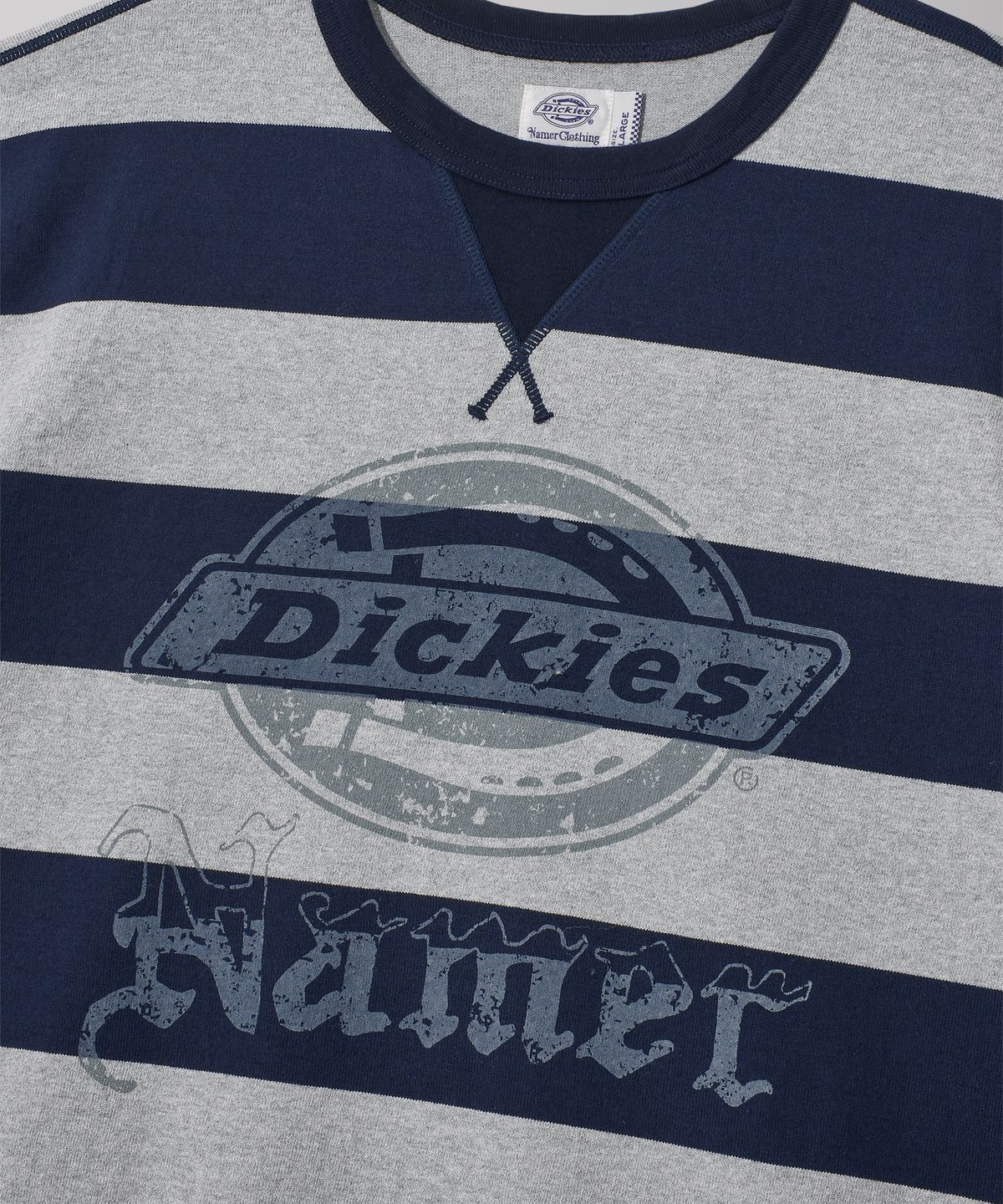 디키즈(DICKIES) X 네이머클로딩 스트라이프 티셔츠 Navy