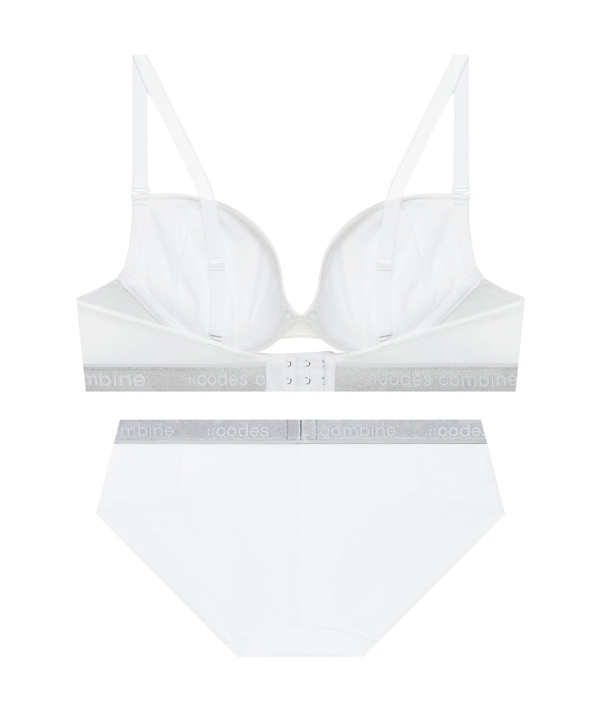 코데즈컴바인 이너웨어(CODES COMBINE INNERWEAR) 베이직 라인포인트 에어로쿨 브라 햄팬티세트_아이보리