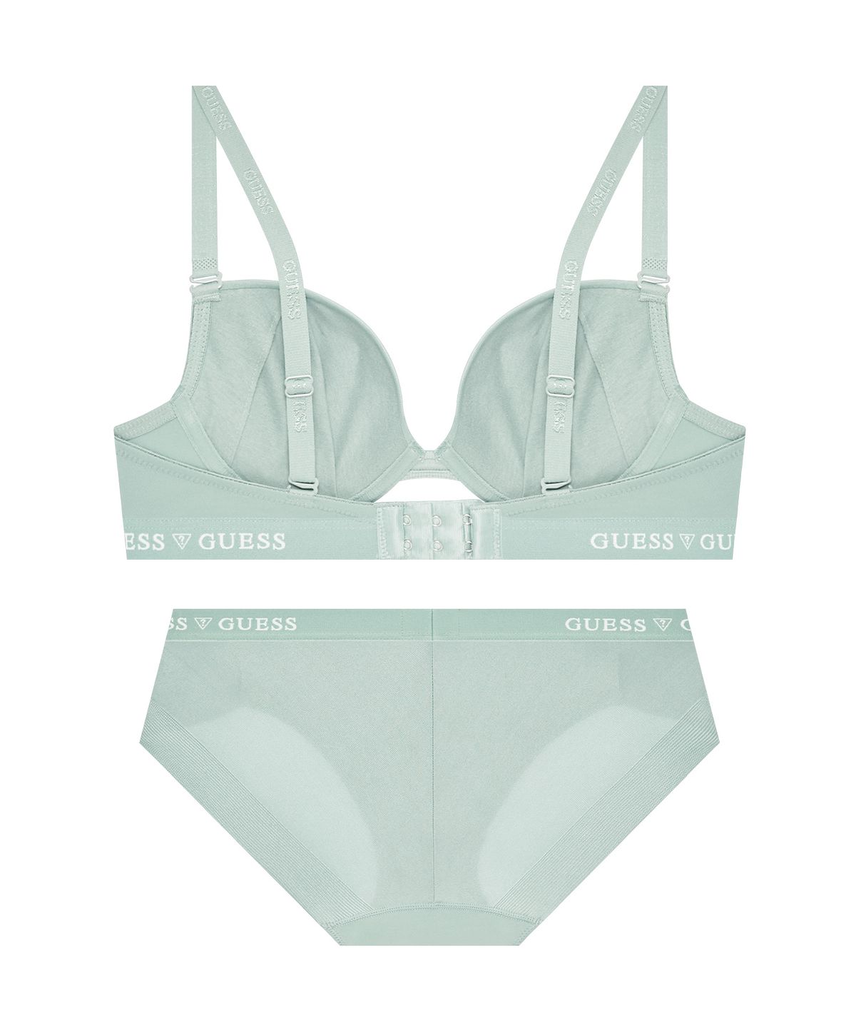 게스언더웨어(GUESS UNDERWEAR) 에어로쿨 심플 브라 팬티 세트 - 민트