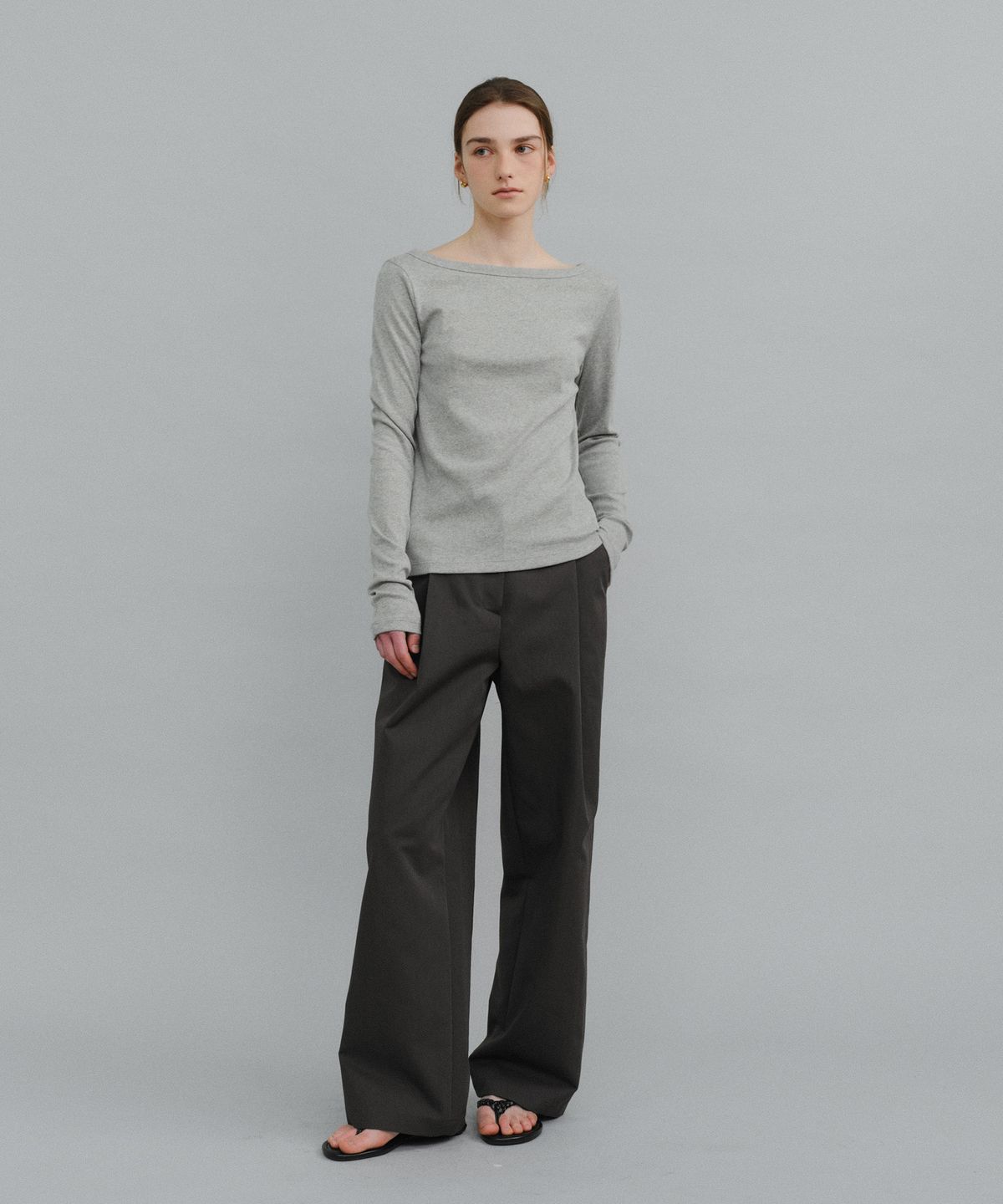 유라고(URAGO) Soft boatneck t-shirt