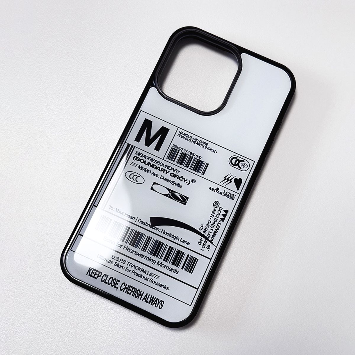 메모리즈바운더리(MEMORIESBOUNDARY) Fresh Love Delivery Label Phone Case (Epoxy-WH)