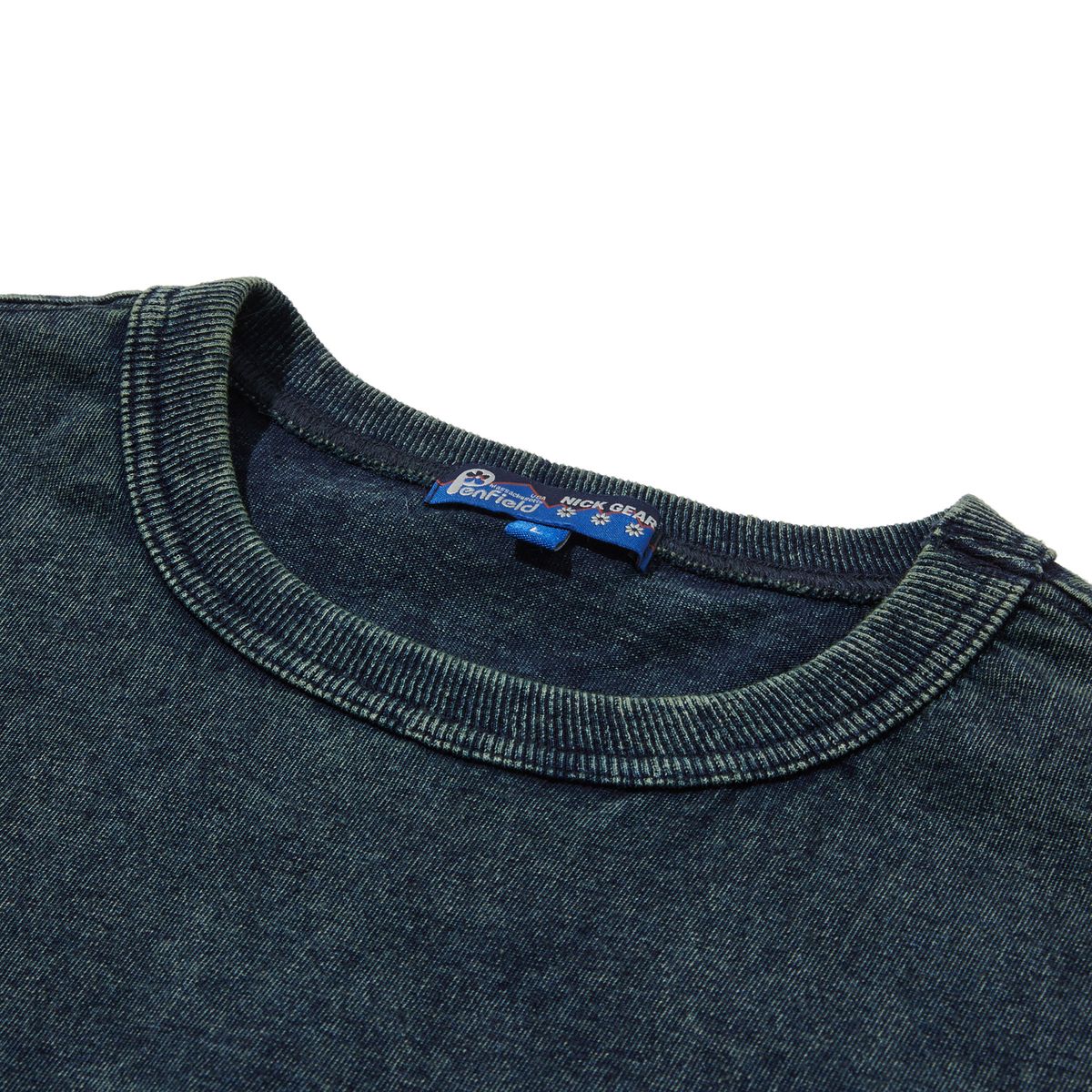 펜필드(PENFIELD) [P X NICKGEAR]인디고 틴워싱 반팔티_FR1KT20U