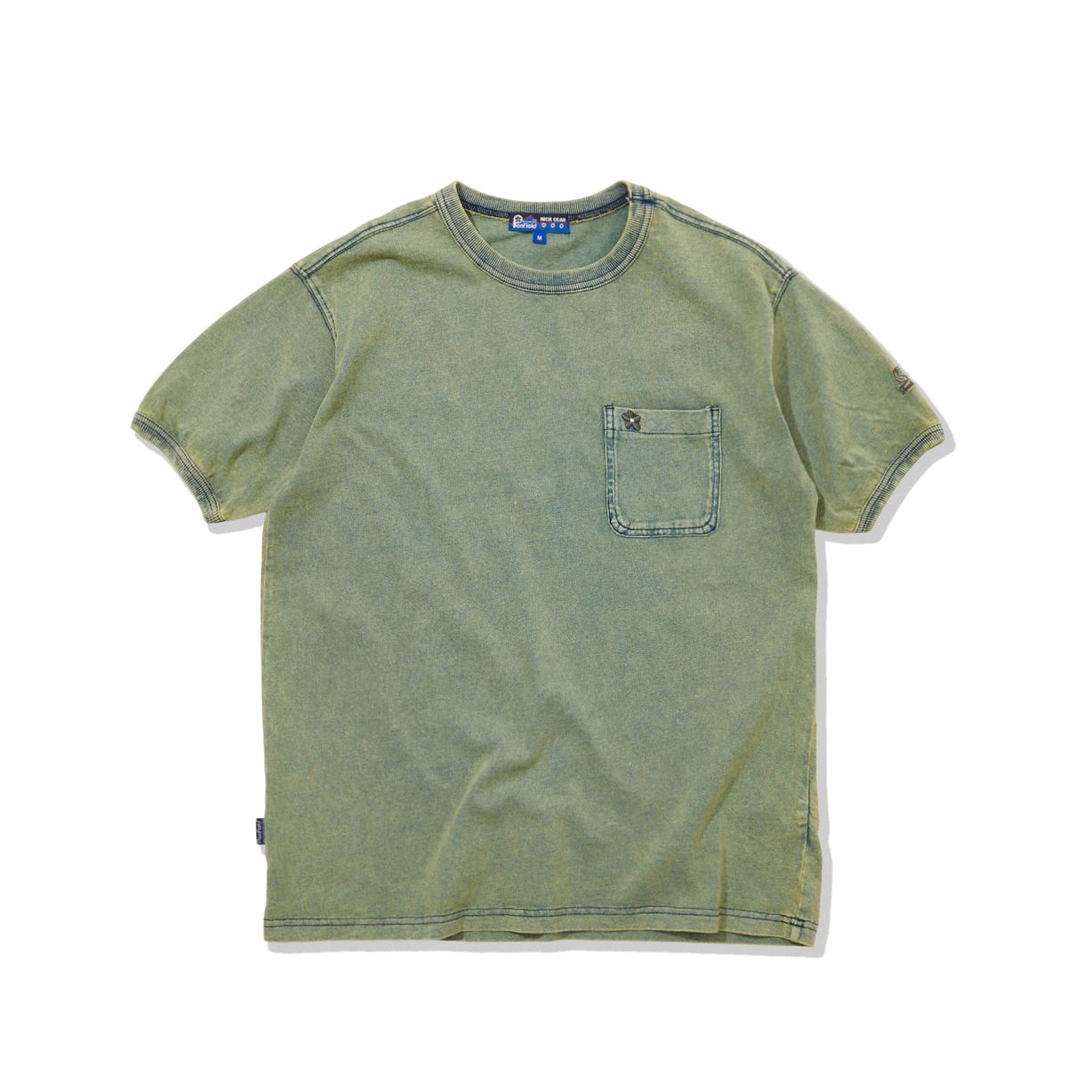 펜필드(PENFIELD) [P X NICKGEAR]인디고 틴워싱 반팔티_FR1KT21U