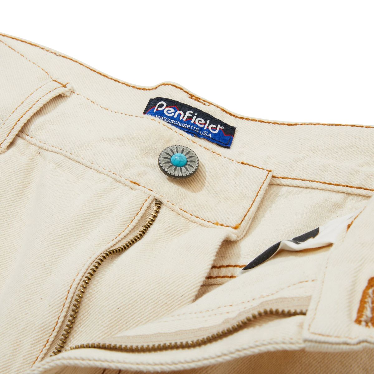 펜필드(PENFIELD) 1975 워시드 셀비지 버뮤다 팬츠 아이보리_FR1WP08U