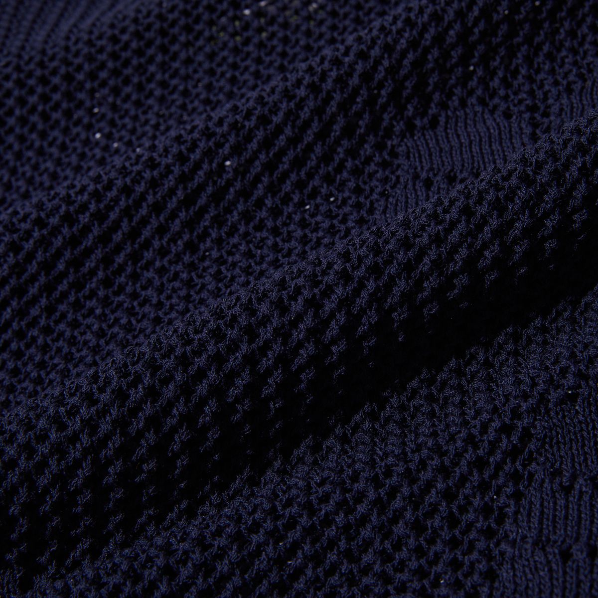 펜필드(PENFIELD) 플라워 패턴 하프 슬리브 니트 풀오버 네이비_FR2KT40F