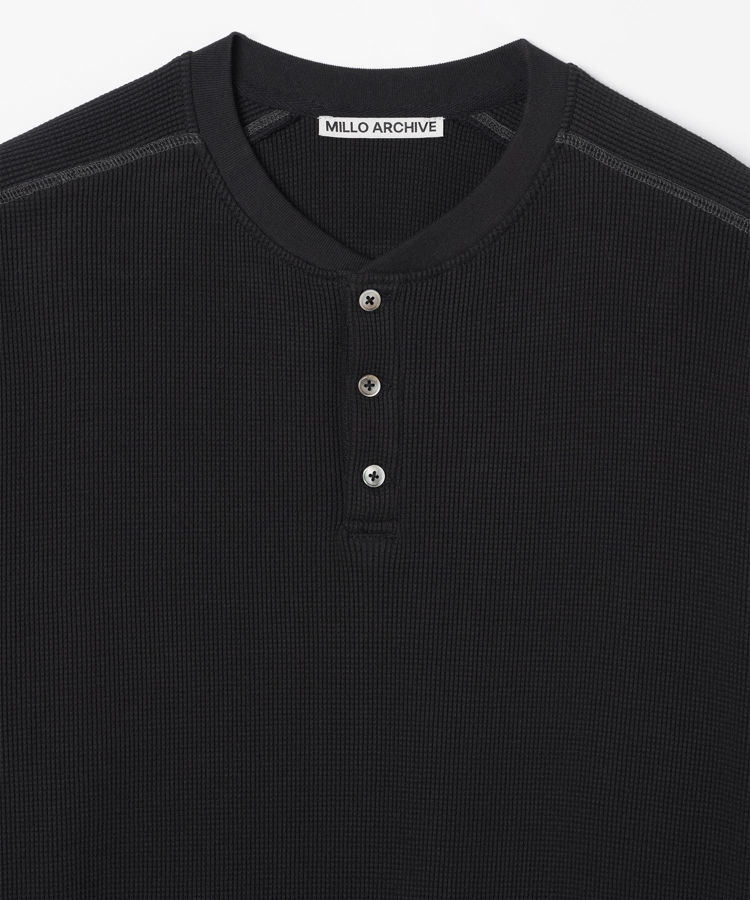 MUSINSA | MILLO ARCHIVE Object Stitch Long Sleeve [Black]