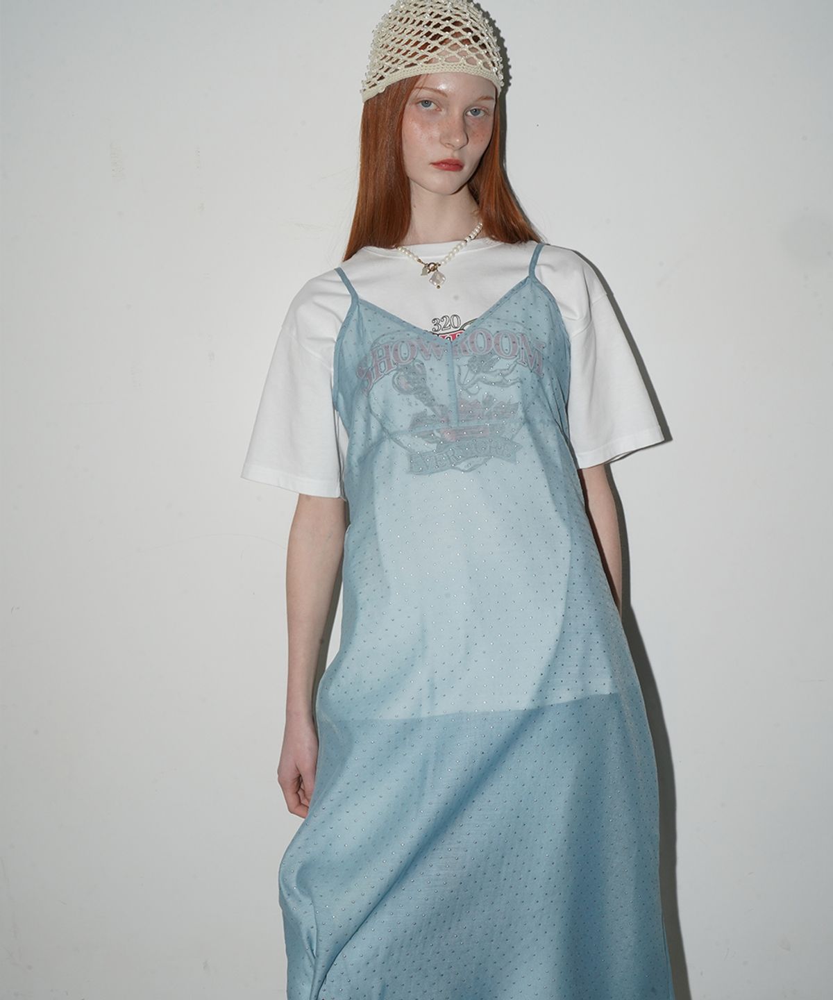 320쇼룸(320SHOWROOM) Lucy Sleeveless Layered Dress Mint