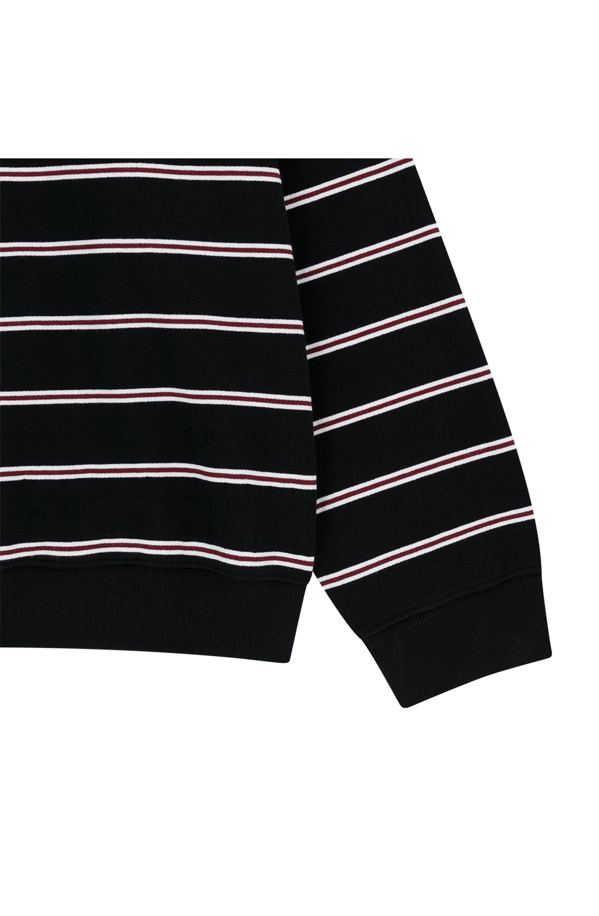 메아(MEA) STRIPE LOGO SWEATSHIRT [BLACK]