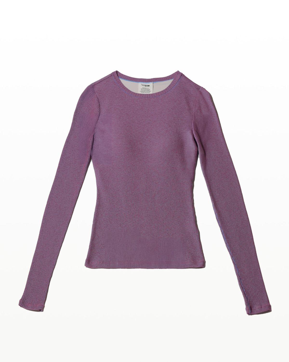 후포(HOOPOE) hoopoe rib long sleeve t-shirt_magenta purple
