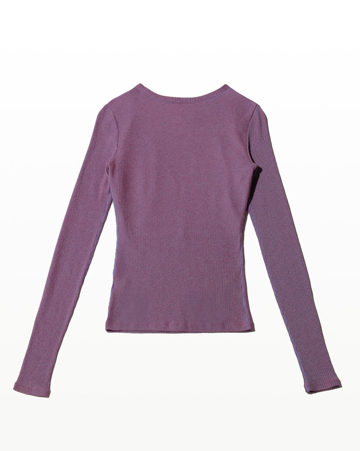 후포(HOOPOE) hoopoe rib long sleeve t-shirt_magenta purple