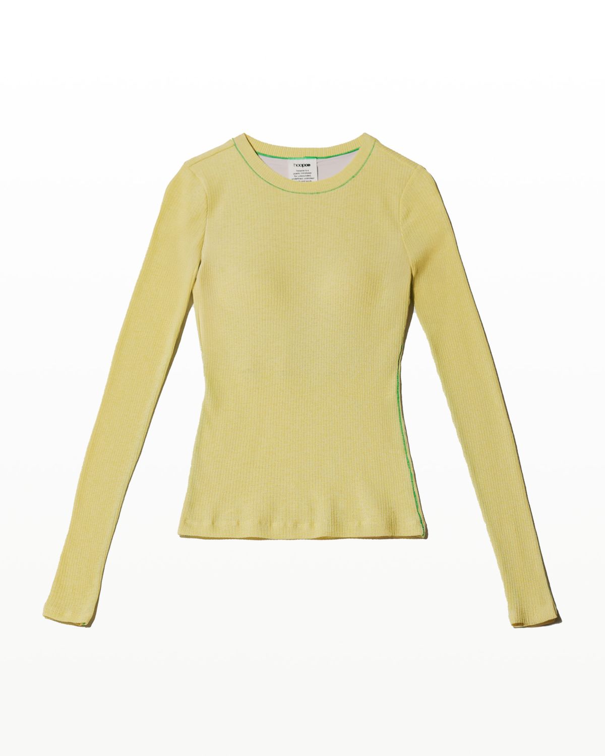 후포(HOOPOE) hoopoe rib long sleeve t-shirt_custard yellow