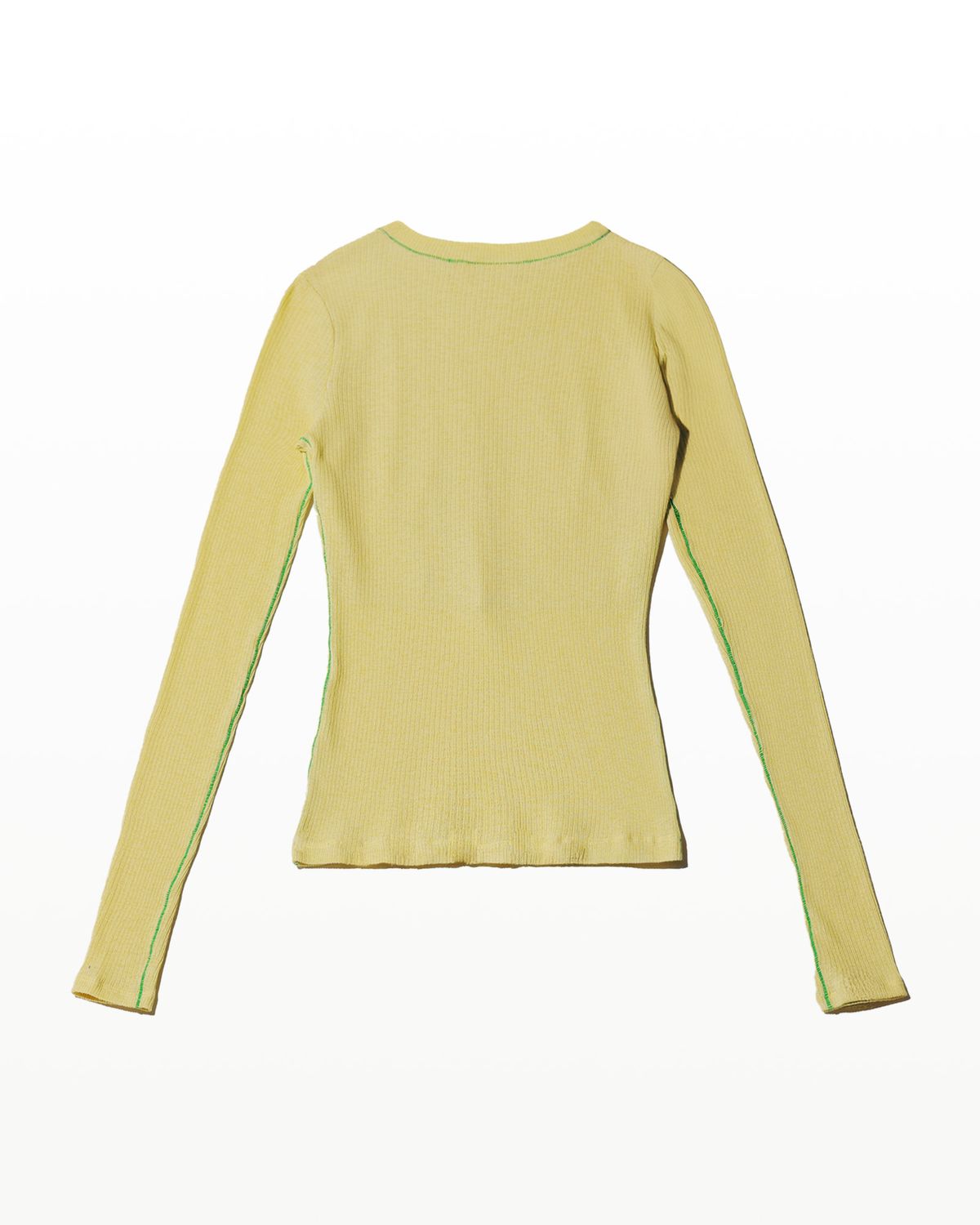 후포(HOOPOE) hoopoe rib long sleeve t-shirt_custard yellow