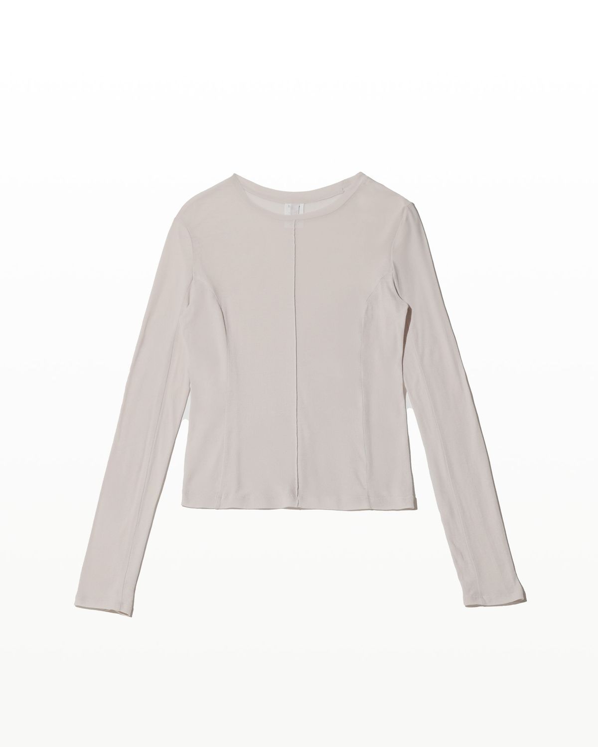 후포(HOOPOE) love sheer long sleeve t-shirt_powder grey