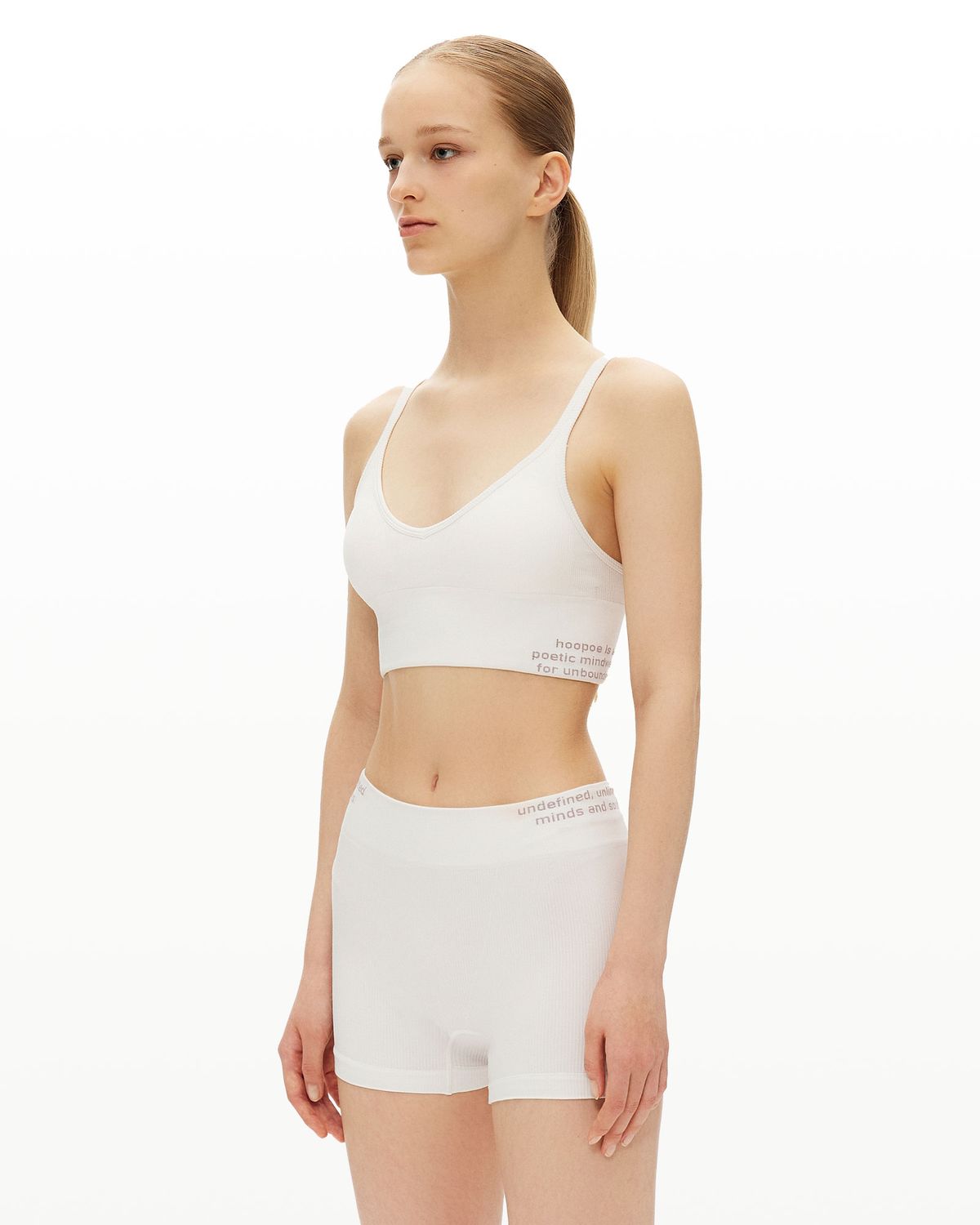 후포(HOOPOE) lettering bralette_pure white