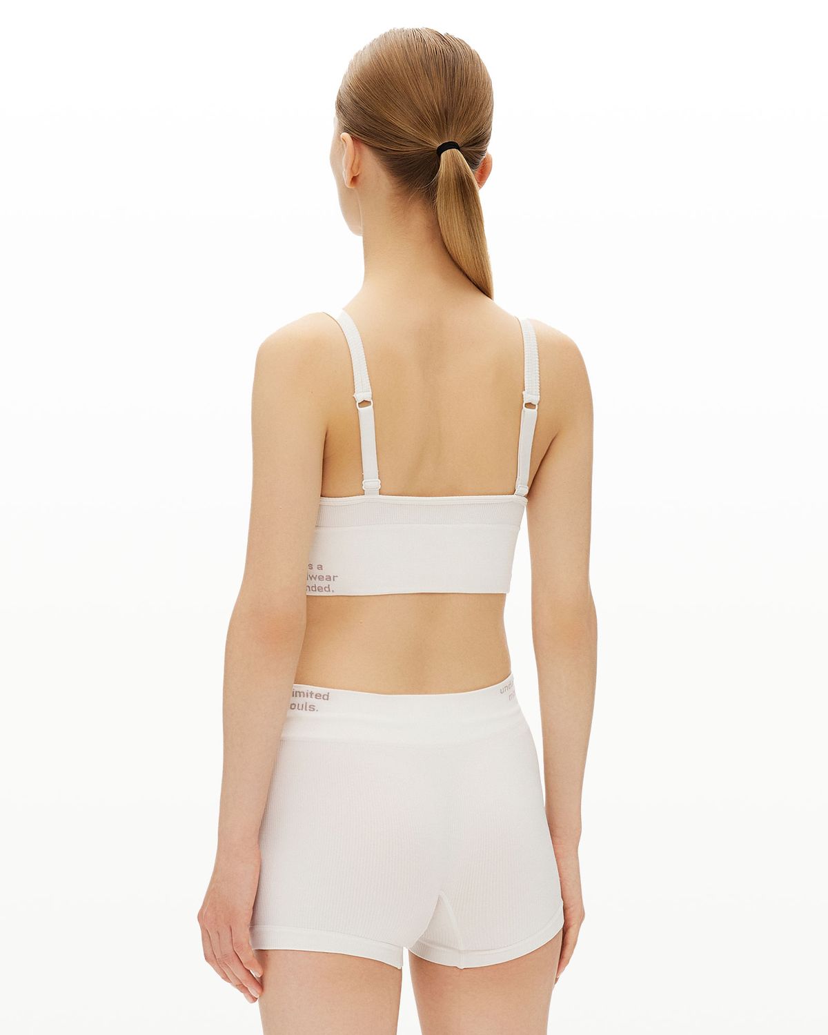 후포(HOOPOE) lettering bralette_pure white